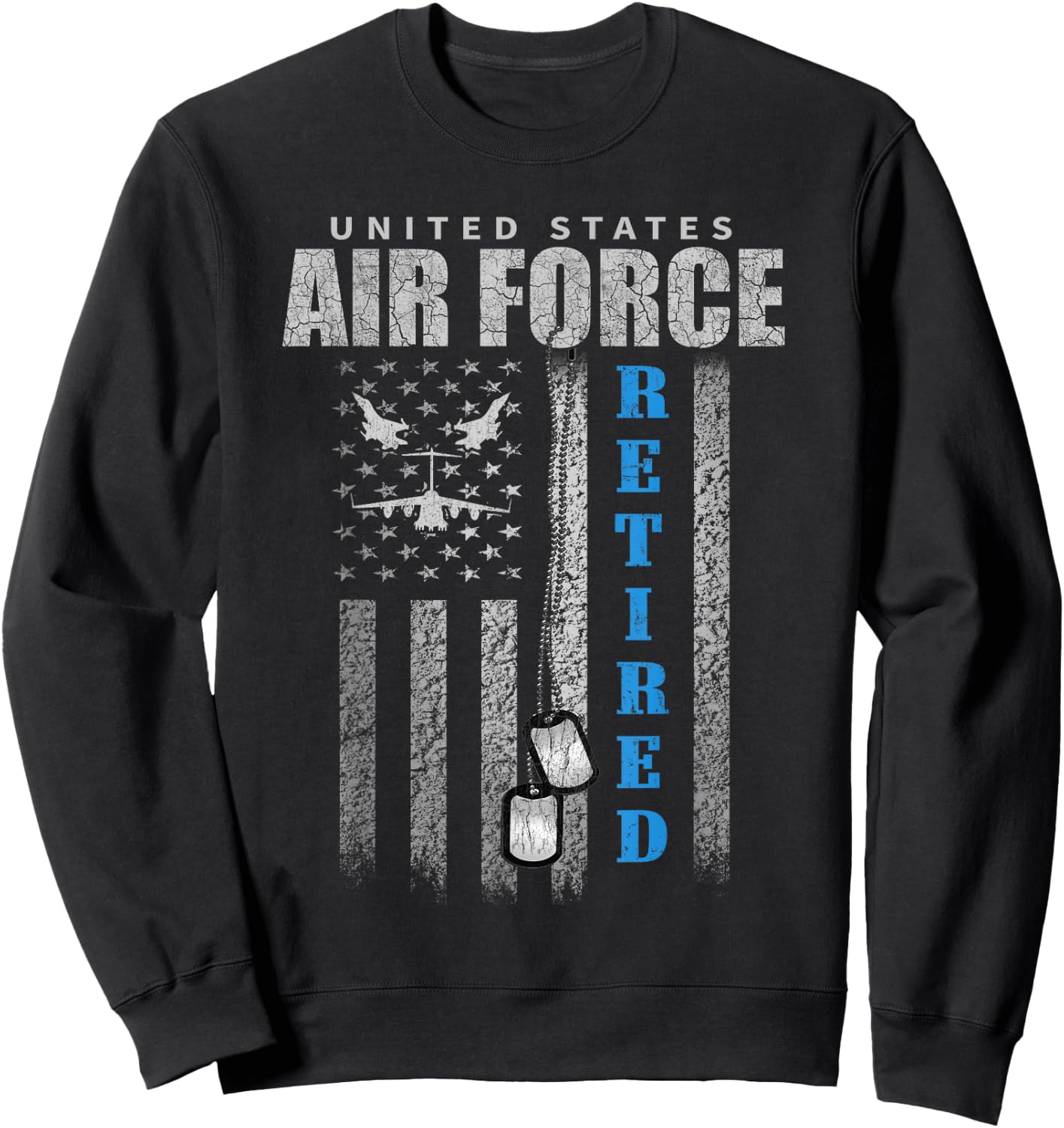 Veteran Of The United States Air Force Retired Sweatshirt - Sweatshirt | Black