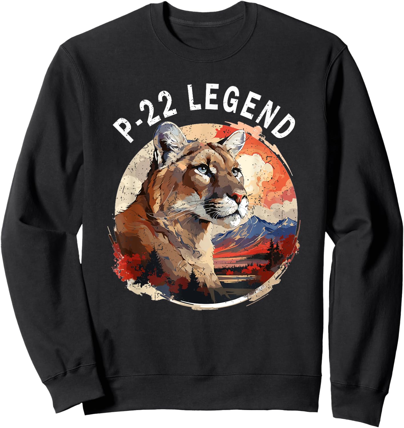Mountain Lion P22 Legend California Wildlife Never Forget Sweatshirt - Sweatshirt | Black