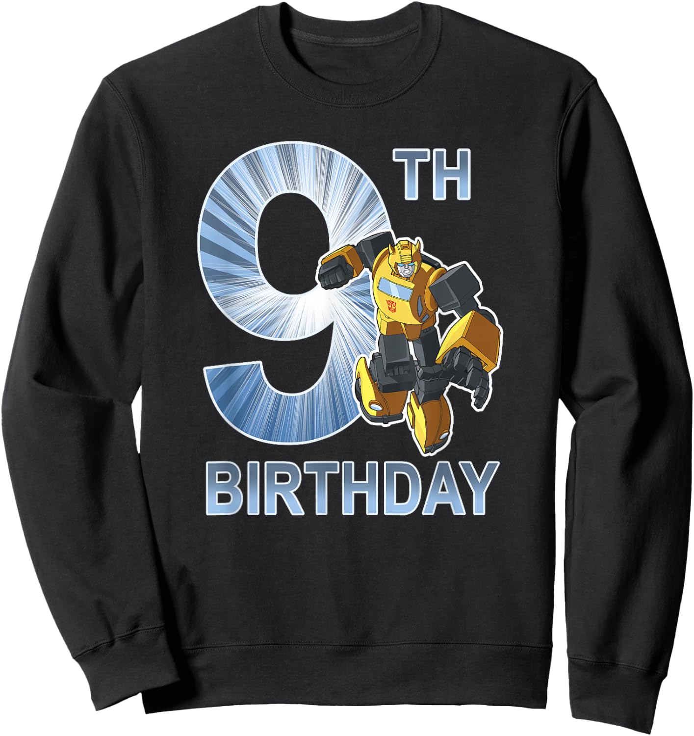Transformers Bumblebee 9th Birthday Light Fill Poster Sweatshirt - Sweatshirt | Black