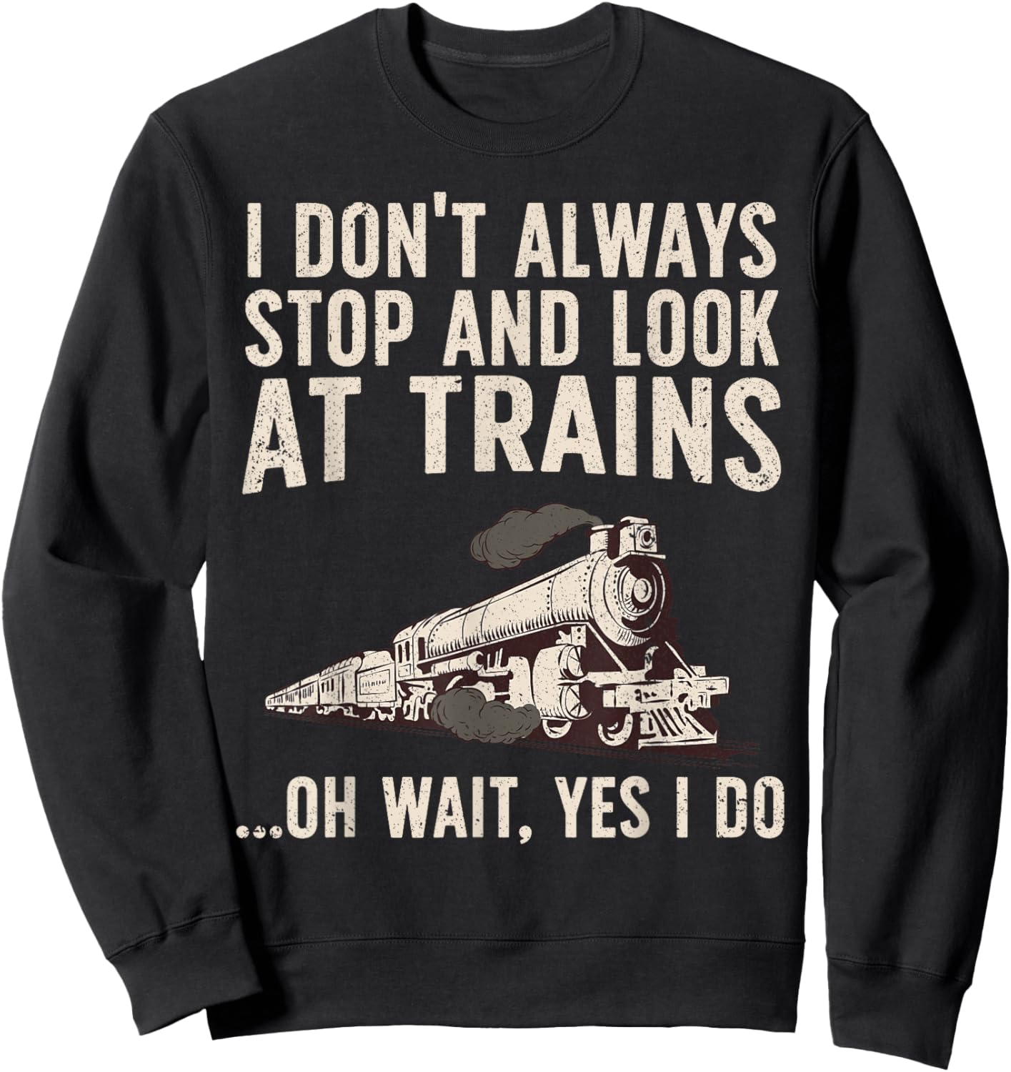 Cool Trains Women Train Collector Railroad Engine Sweatshirt - Sweatshirt | Black