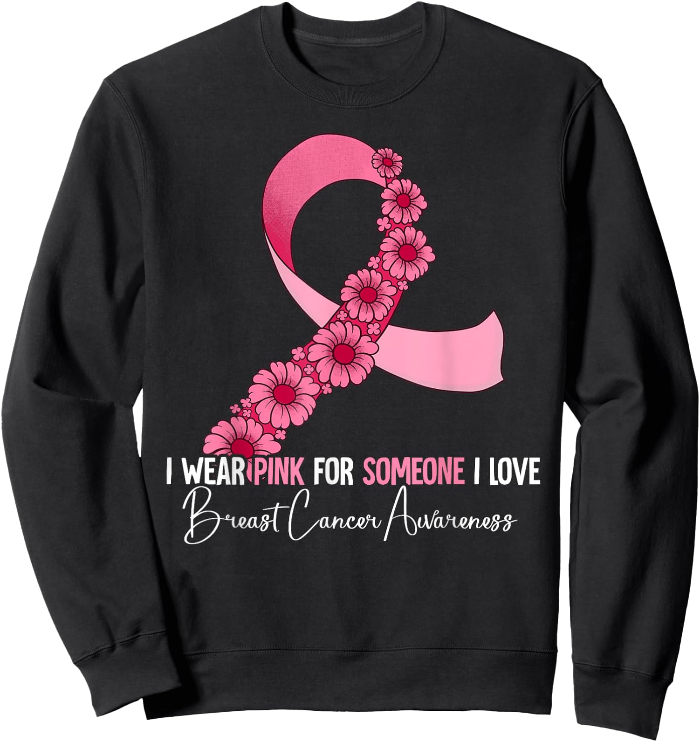 Breast Cancer Awareness Sweatshirt - Sweatshirt | Black