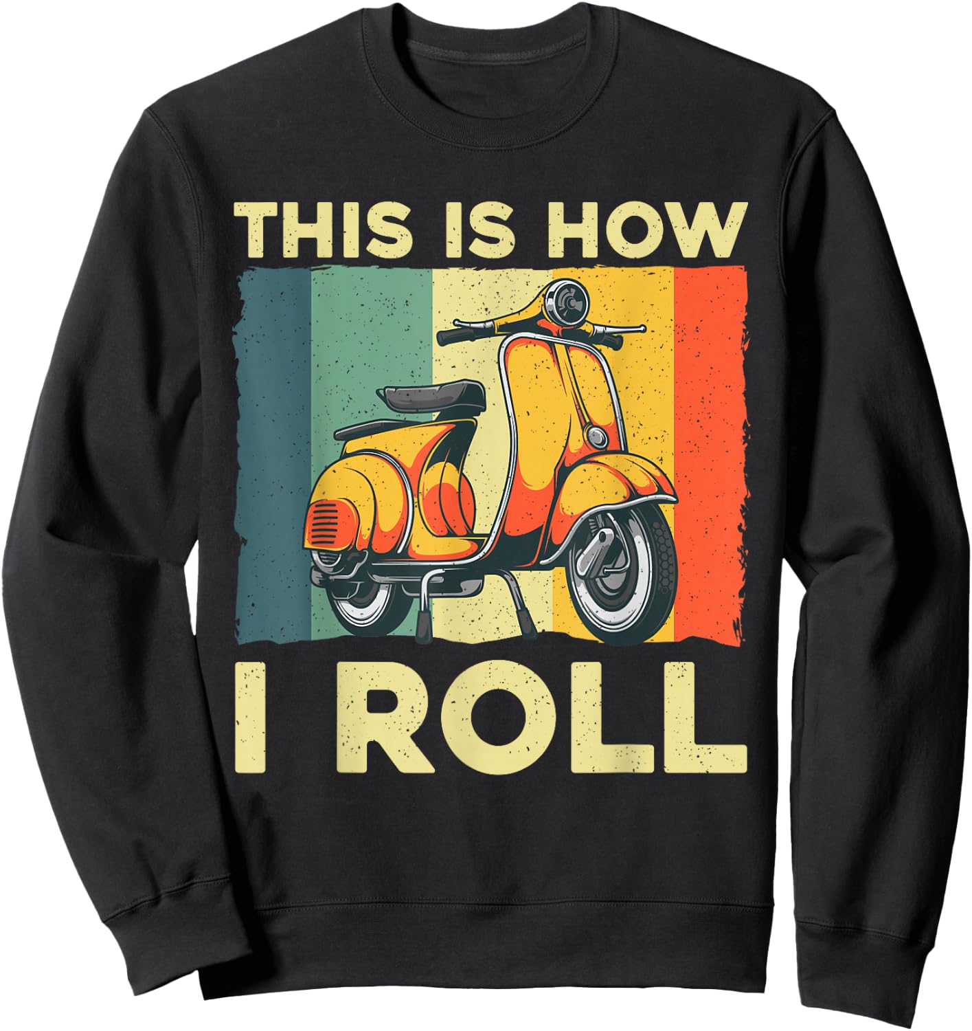 Funny Scooter Design Women Motor Motorcycle Lovers Sweatshirt - Sweatshirt | Black