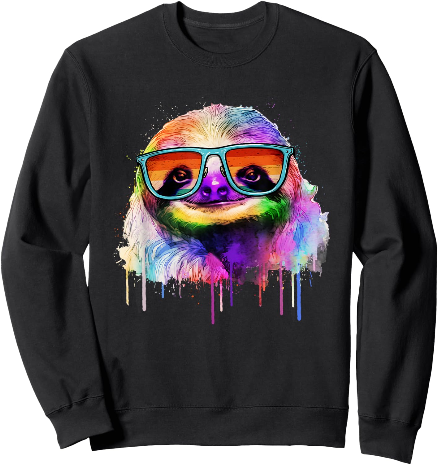 Sneaking Sloth - Wildlife Animal Lover Zookeeper Zoologist Sweatshirt - Sweatshirt | Black