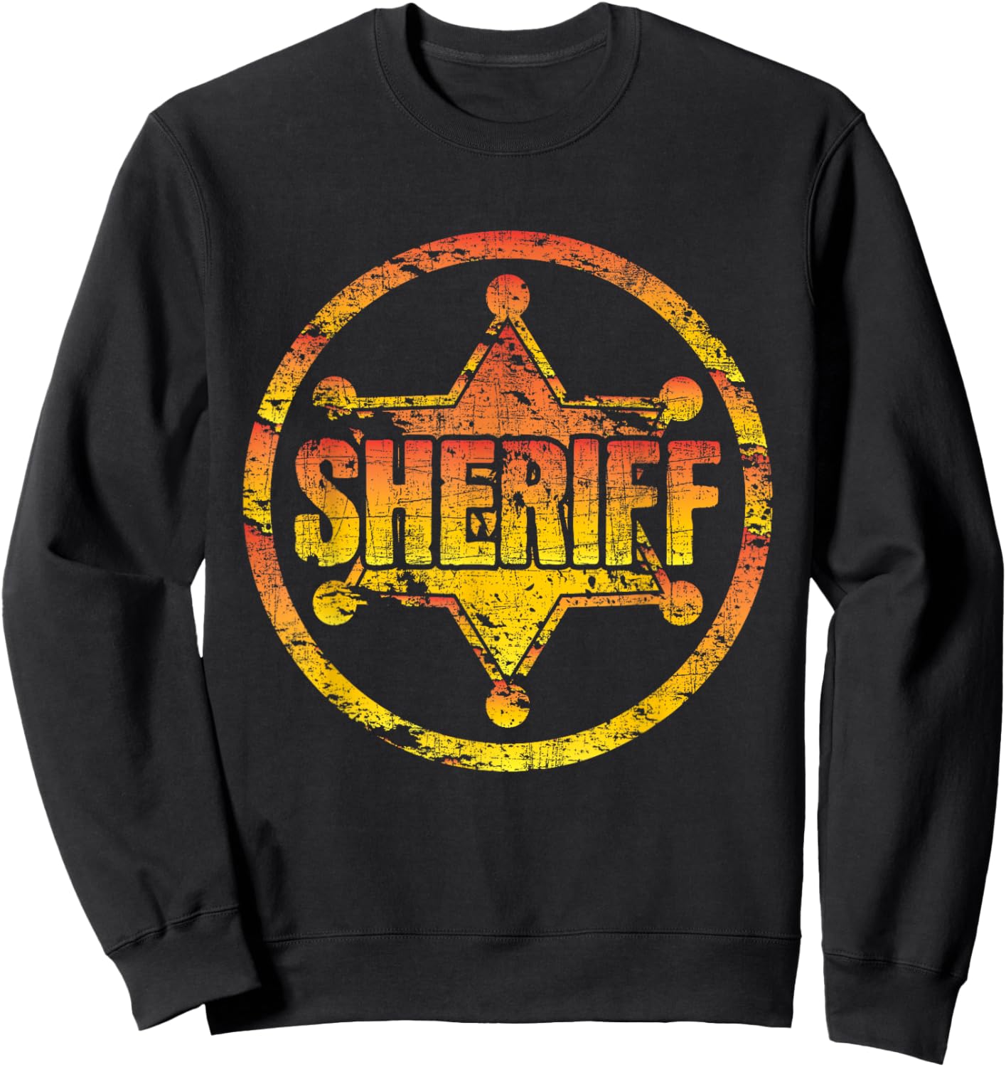 Sheriff - Star Badge Bandit Policeman Policewoman Sweatshirt - Sweatshirt | Black