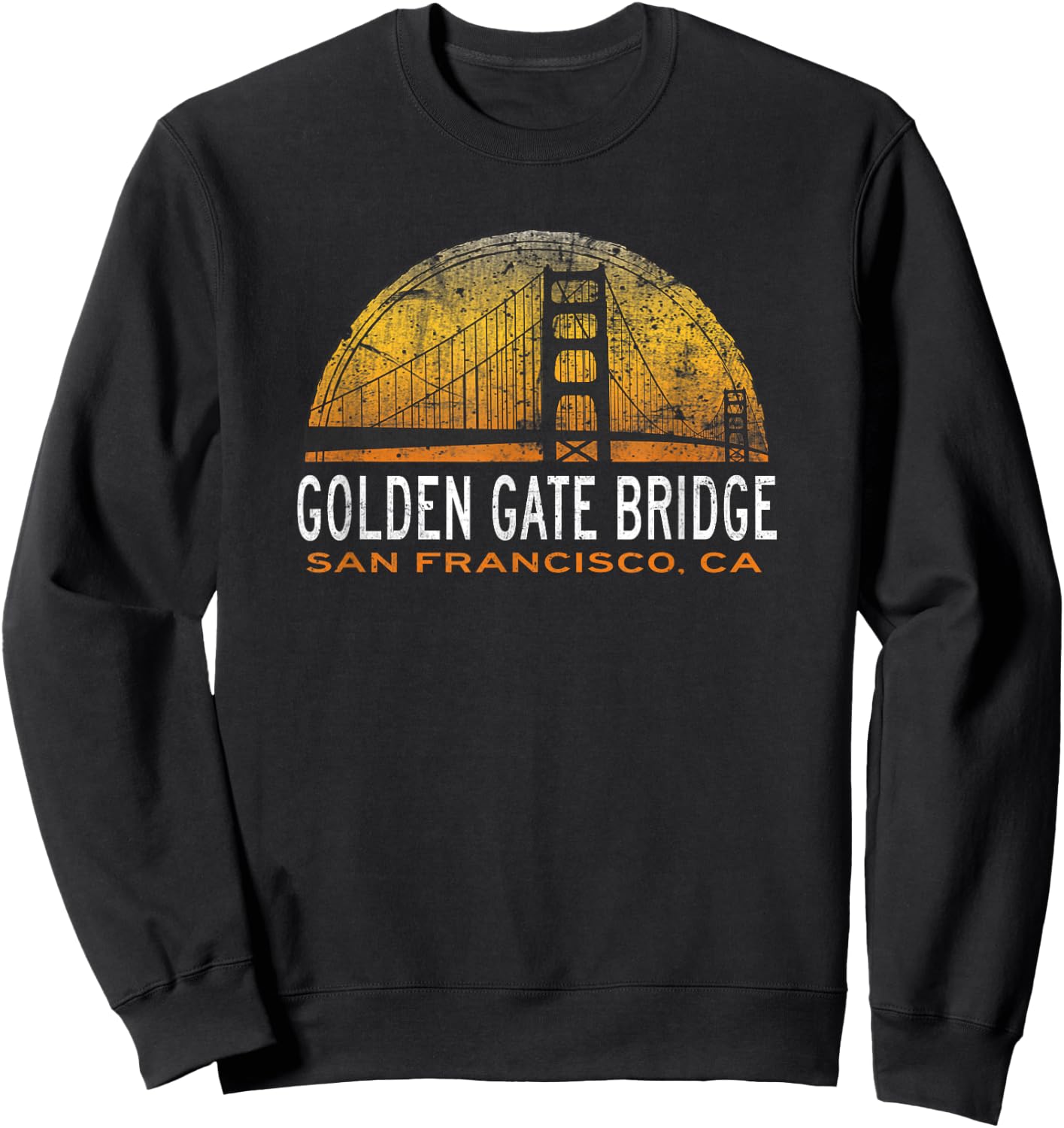 Golden Gate Bridge Vintage San Francisco, CA Sweatshirt - Sweatshirt | Black