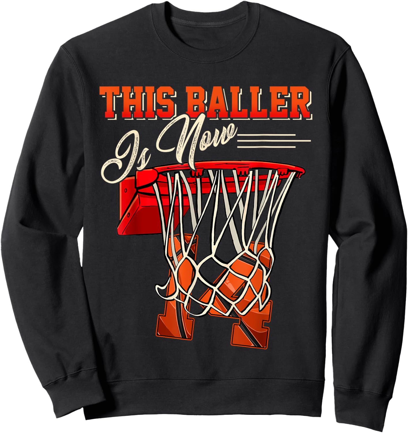 14th Birthday Shirt For Boy Basketball 14 Years Old Kid Gift Sweatshirt - Sweatshirt | Black
