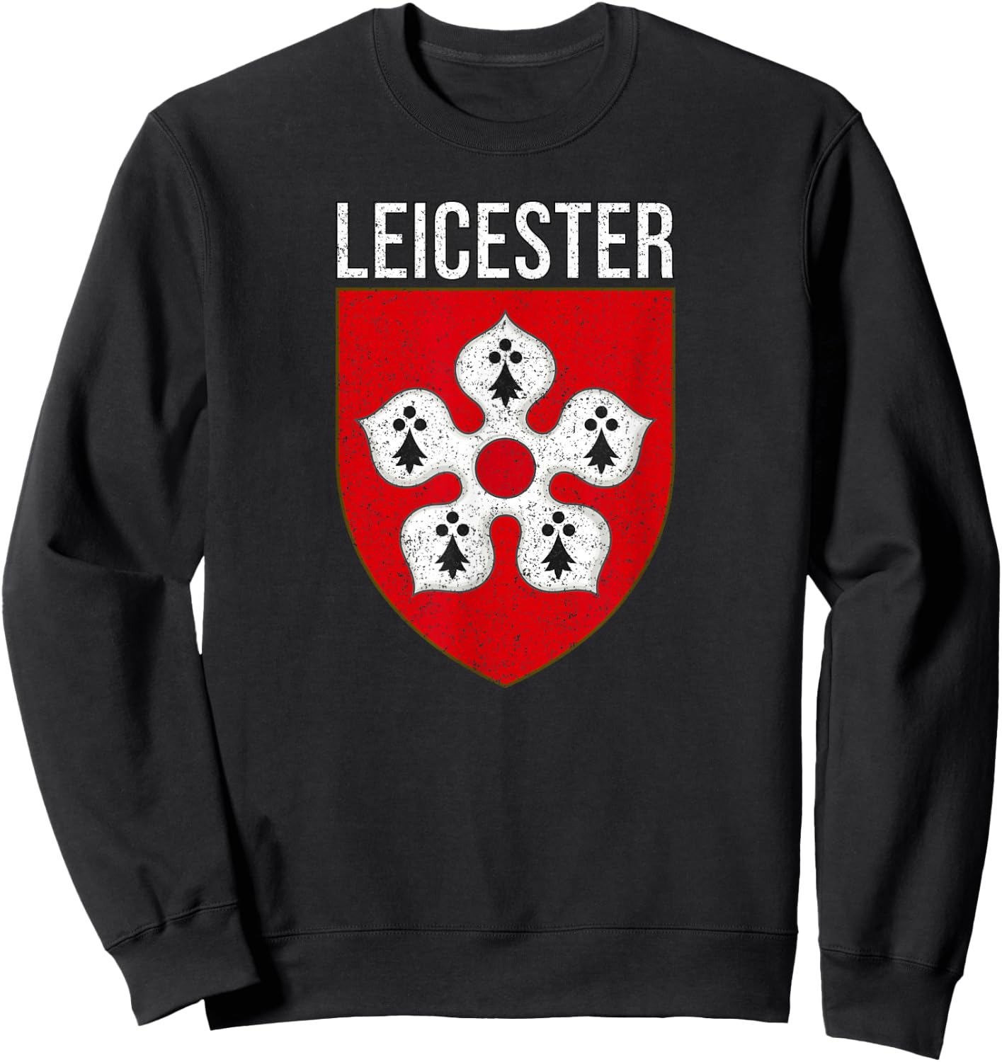 Leicester City Flag East Midlands England Sweatshirt - Sweatshirt | Black