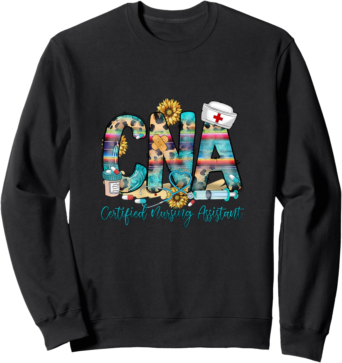 Certified Nursing Assistant CNA Sweatshirt - Sweatshirt | Black