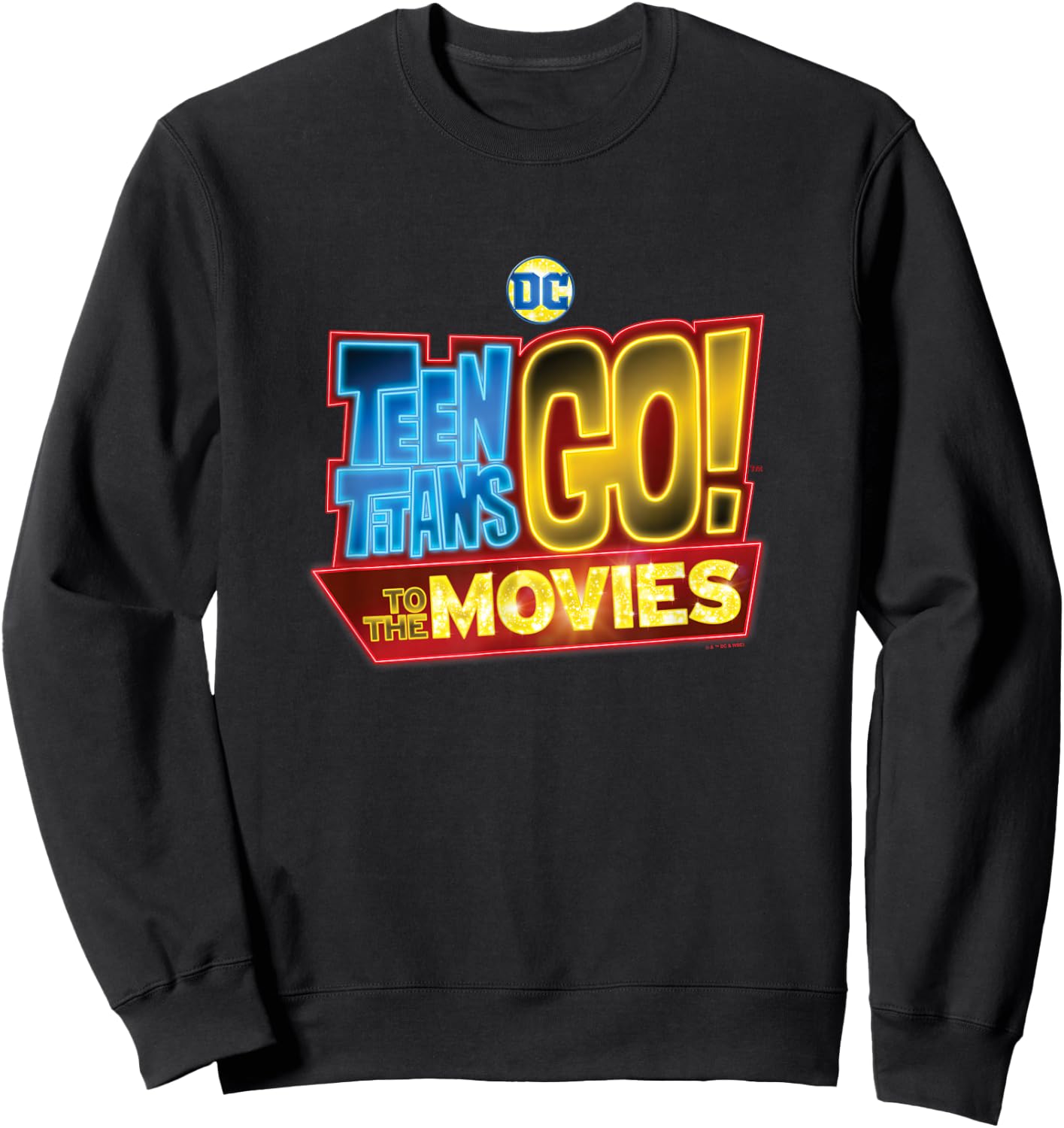 Teen Titans Go! To The Movies Cinema Sign Vintage Logo Sweatshirt - Sweatshirt | Black