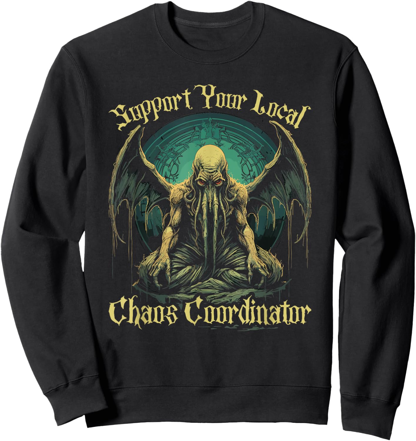 Cthulhu Chaos Coordinator, Cosmic Horror Cthulhu Sweatshirt - Sweatshirt | Black