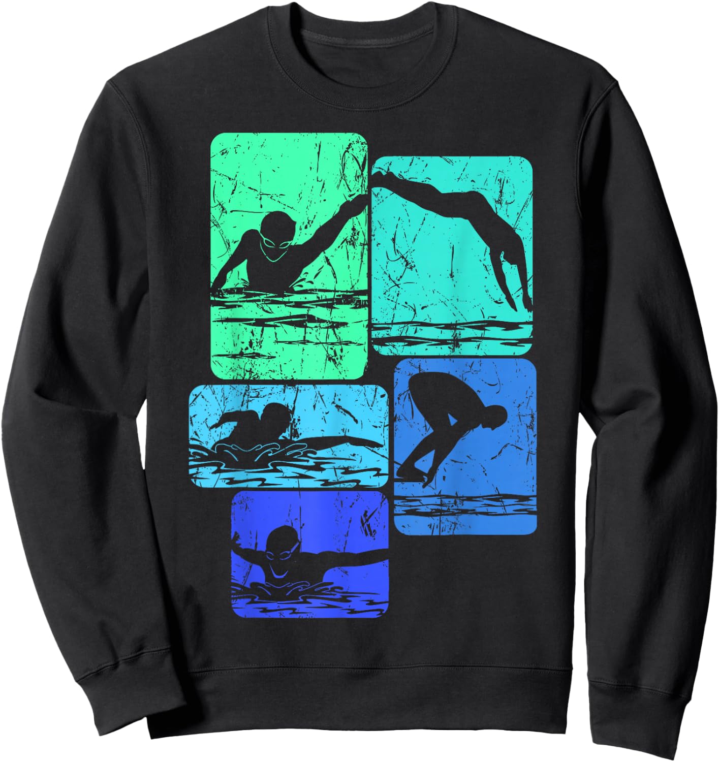 Swimming Swimmers Sweatshirt - Sweatshirt | Black