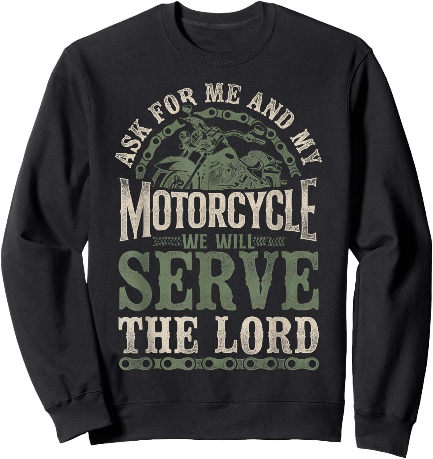 Classic Motorcycle Biker Jesus Faith Christian Biker As For Sweatshirt - Sweatshirt | Black