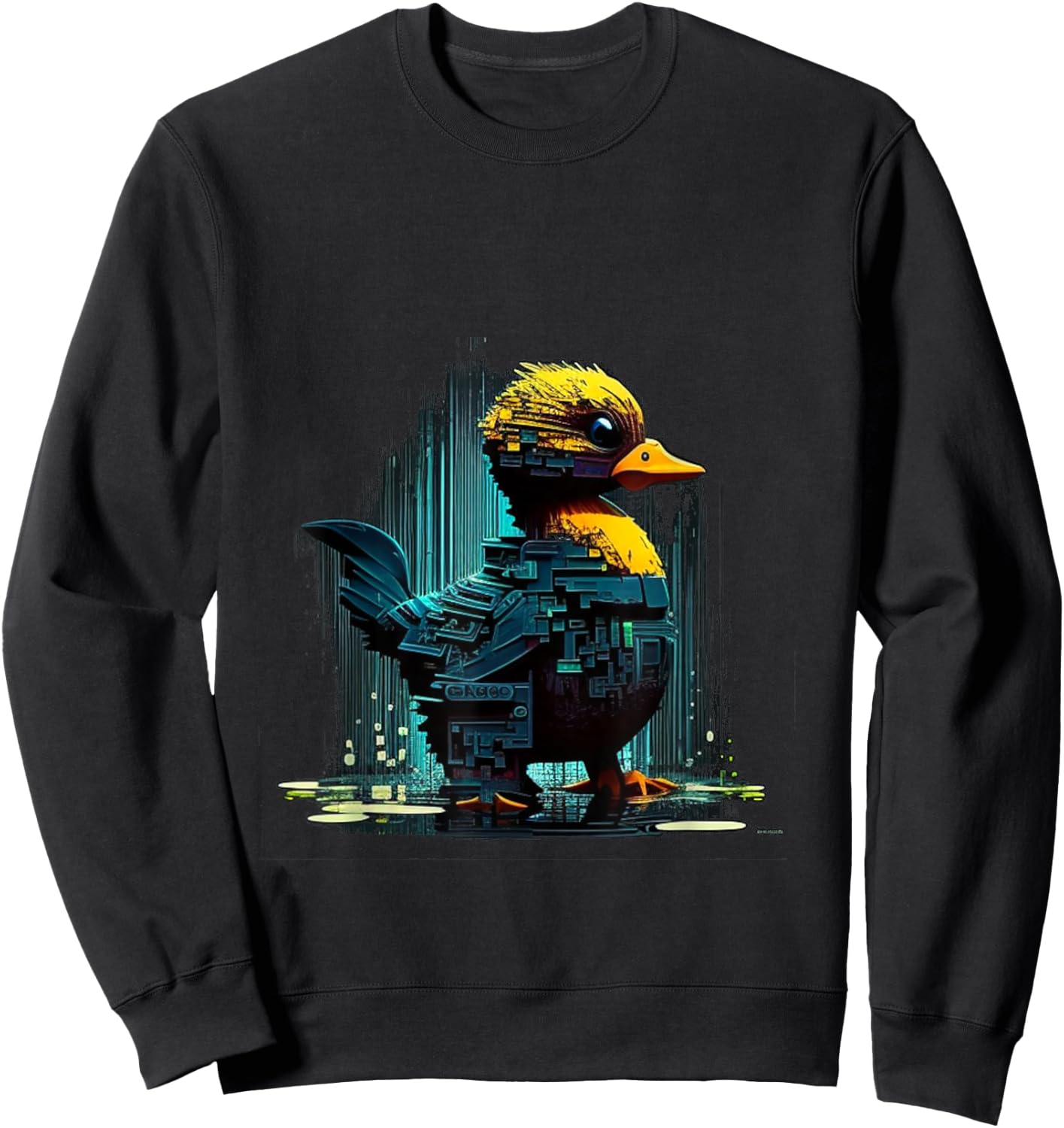 Cool cyber Duck Sweatshirt - Sweatshirt | Black