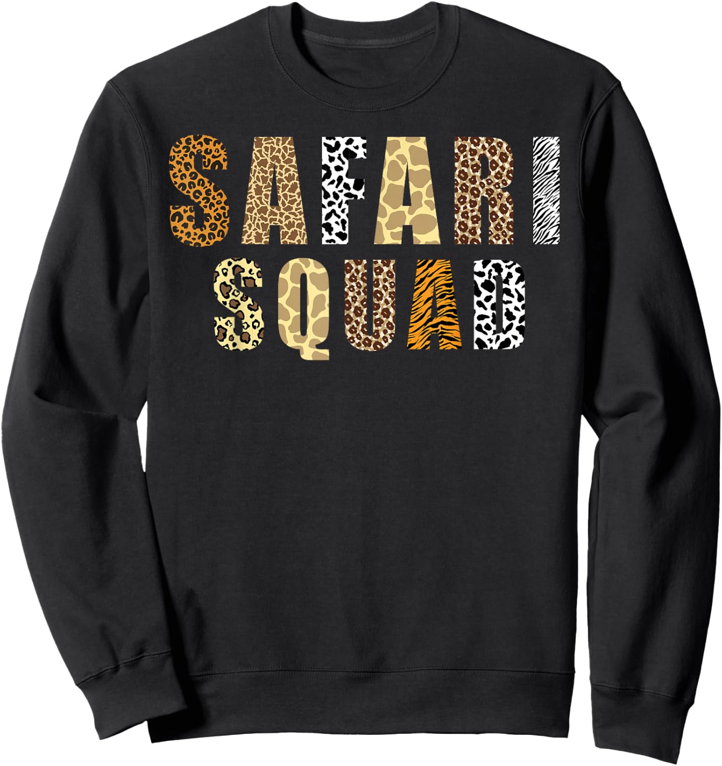 Safari Art Women Zoologist African Print Zoo Safari Sweatshirt - Sweatshirt | Black