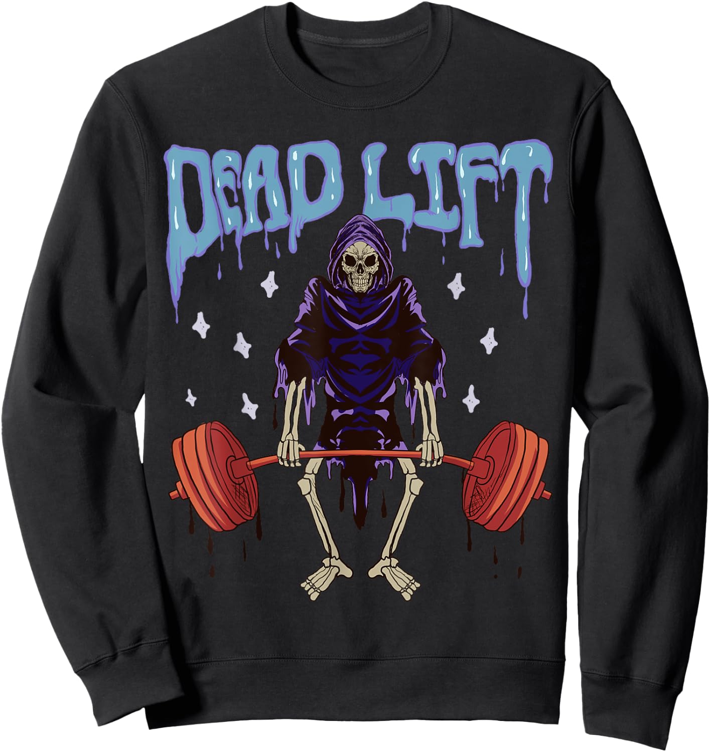 Funny Gym - Grim Reaper Deadlift Workout - Occult Sweatshirt - Sweatshirt | Black