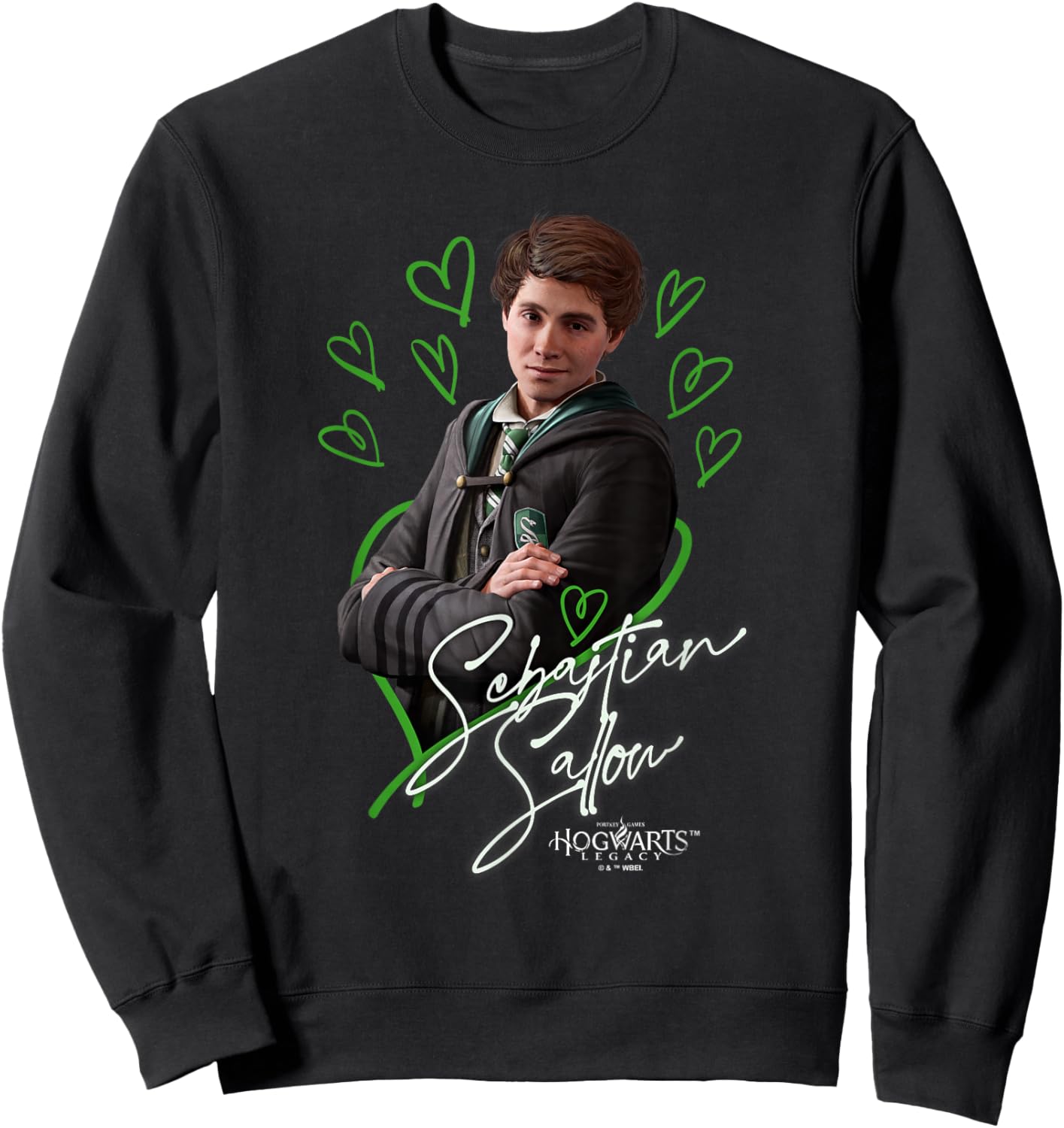 Harry Potter Hogwarts Legacy Sebastian Sallow Signature Sweatshirt - Sweatshirt | Black