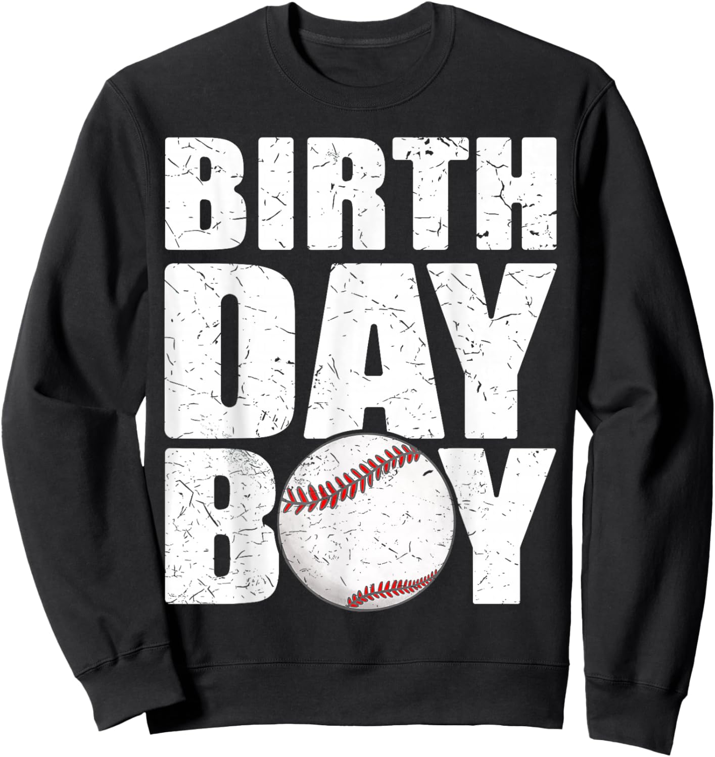 Birthday Boy Baseball Batter Catcher Pitcher Baseball Theme Sweatshirt - Sweatshirt | Black