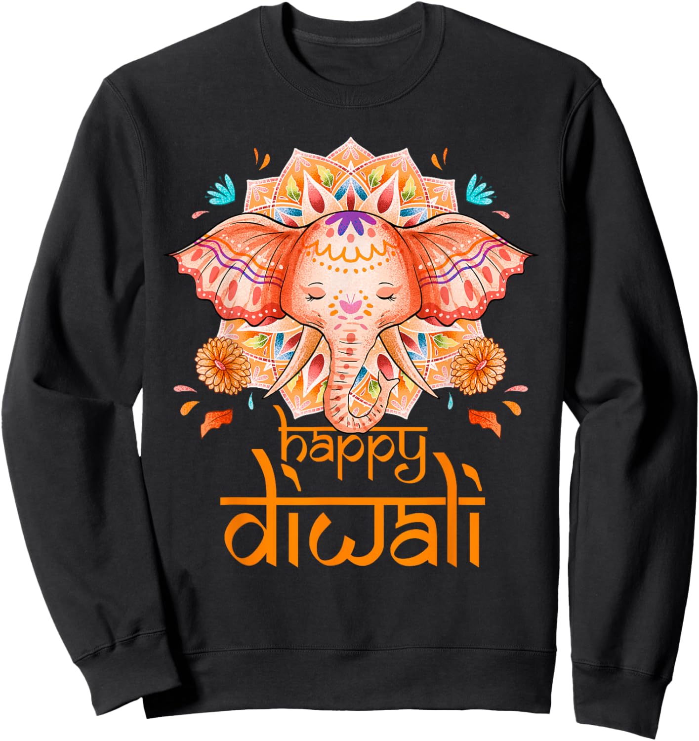 Happy Diwali Festival of Light Hindu Indian | & Sweatshirt - Sweatshirt | Black