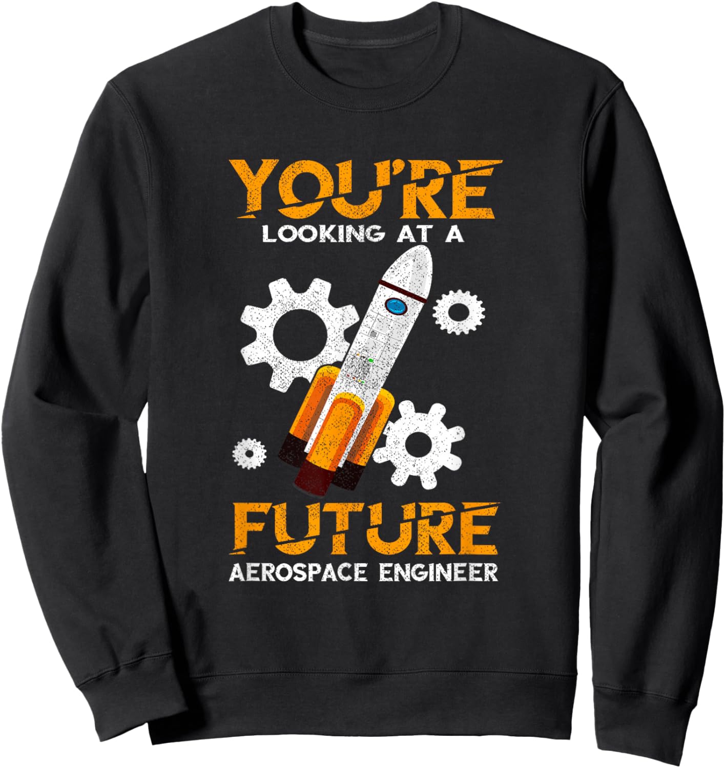 Future Aerospace Engineer Rocket Aerospace Engineering Sweatshirt - Sweatshirt | Black