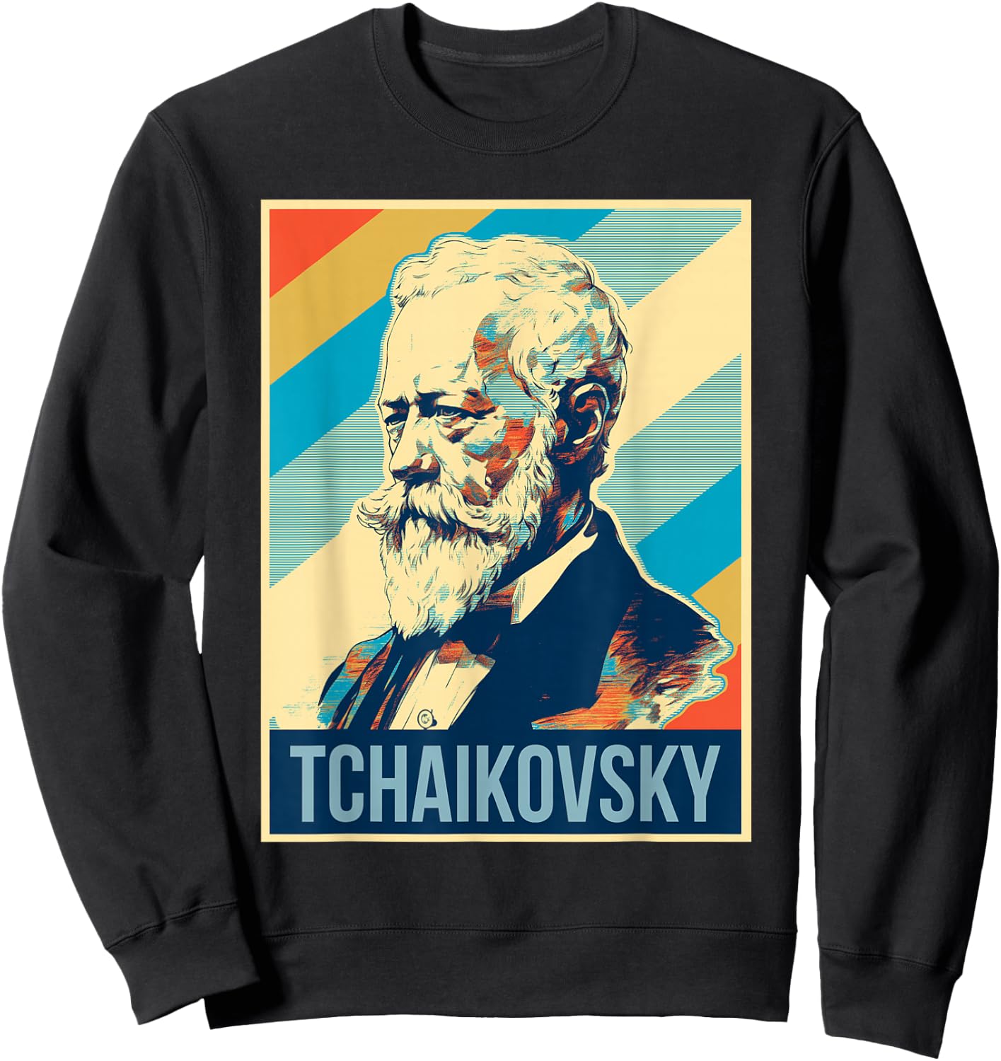 Tchaikovsky Poster Musician Composer Sweatshirt - Sweatshirt | Black