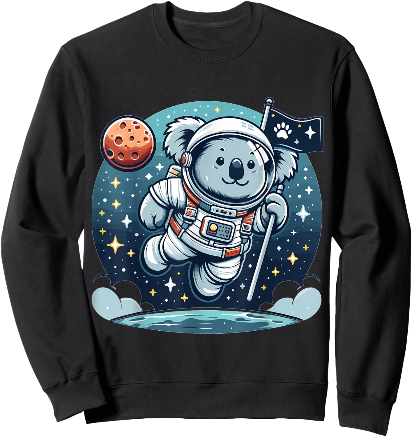 Astronaut Koala Bear for Koala Bear lovers and Koala Bear Sweatshirt - Sweatshirt | Black