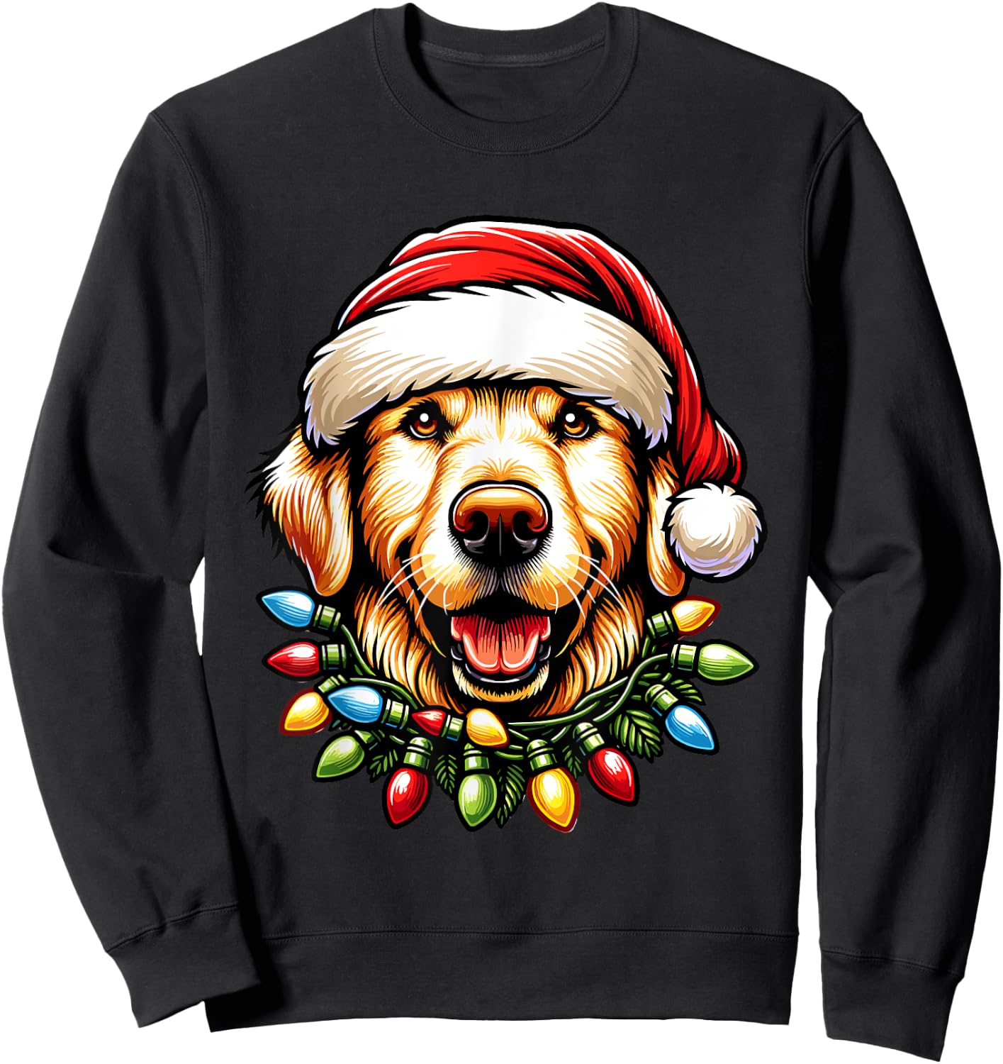 Dog Owner Xmas Men Women Favorite Golden Retriever Christmas Sweatshirt - Sweatshirt | Black