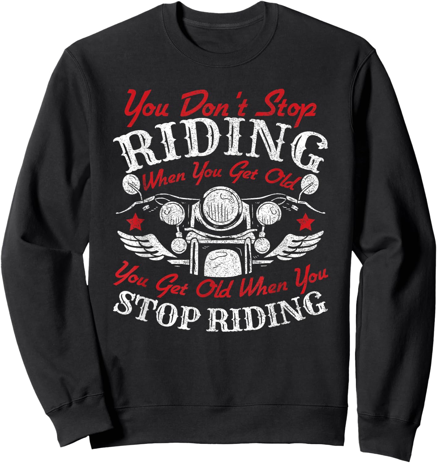 Motorcycle Men Motorbike Rider Biker Sweatshirt - Sweatshirt | Black