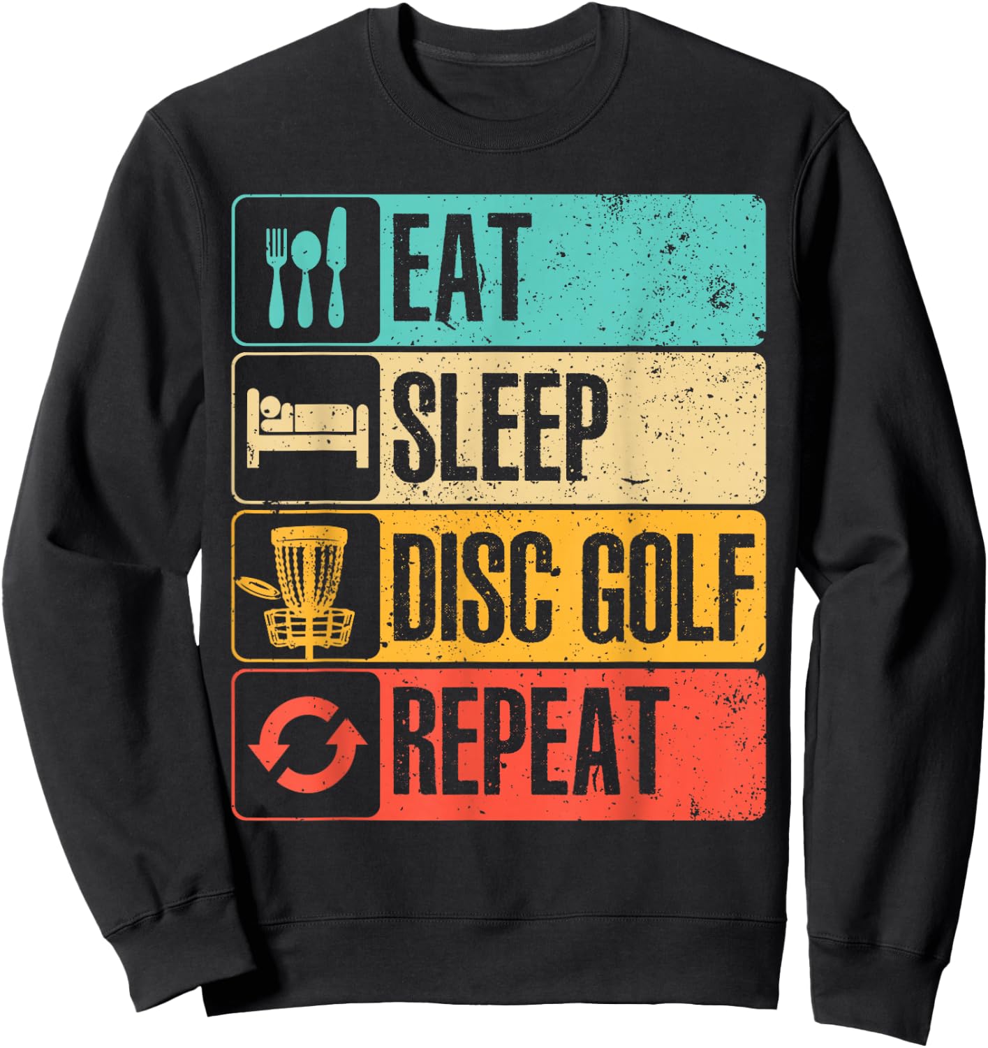 Funny Disc Golf Art Women Golf Player Disc Golfers Sweatshirt - Sweatshirt | Black