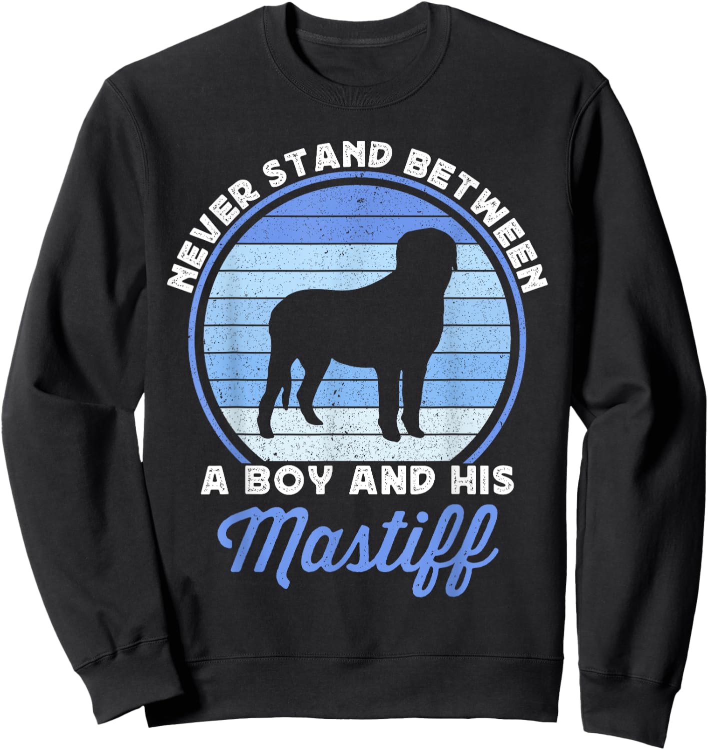 Boys English Mastiff For Kids Boy Mastiffs Dog Lover Funny Sweatshirt - Sweatshirt | Black