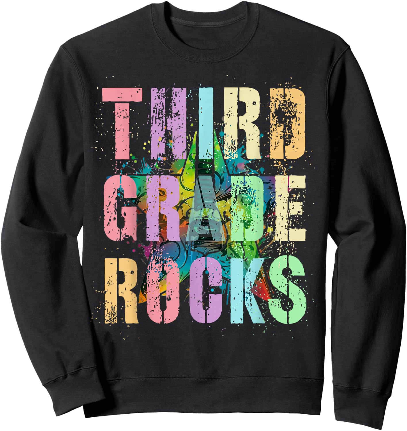 THIRD GRADE Rocks Teacher Kids Rockstar 3rd Gr Rocking Is My Sweatshirt - Sweatshirt | Black