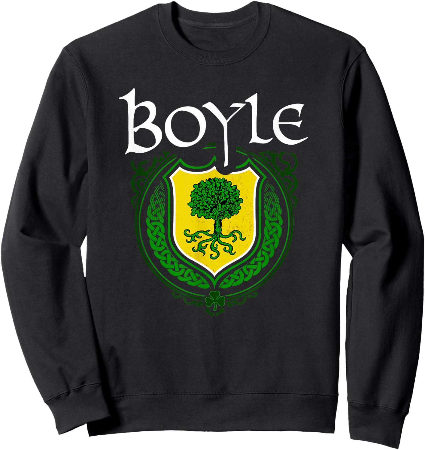 Boyle Surname Irish Clan Tartan Badge Ireland Sweatshirt - Sweatshirt | Black