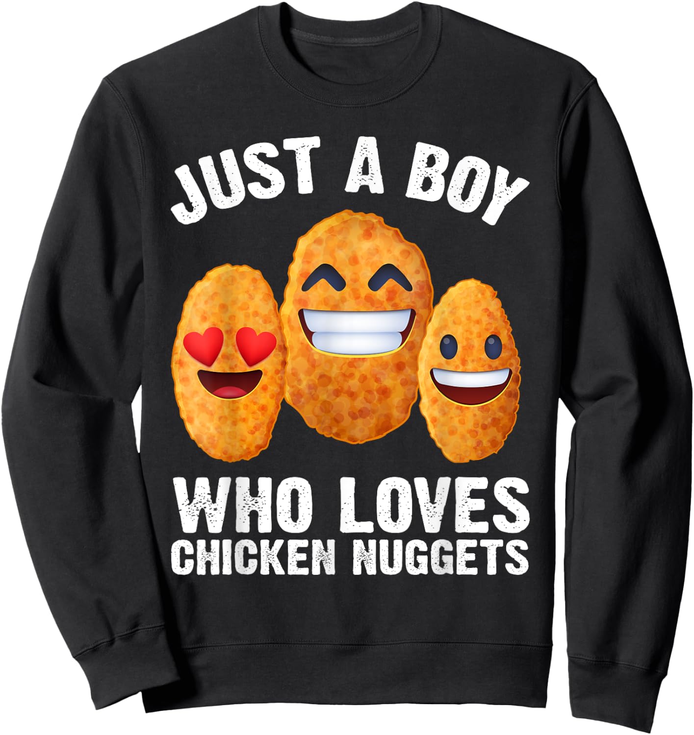 Funny Chicken Nugget Boys Kids Chicken Nugget Lovers Sweatshirt - Sweatshirt | Black