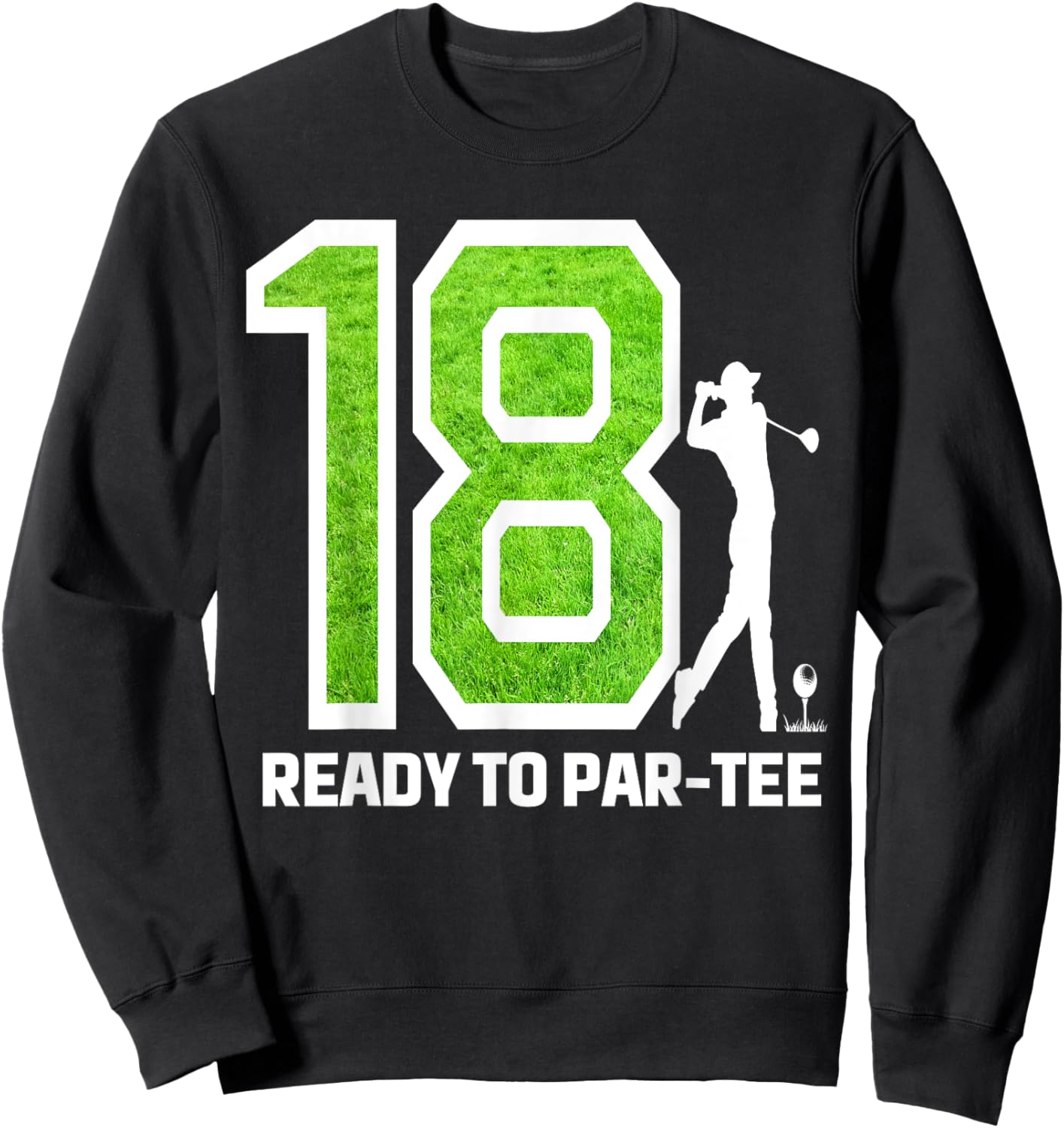 18th Birthday Golf Player Golfer Boys 18th Year Old Birthday Sweatshirt - Sweatshirt | Black