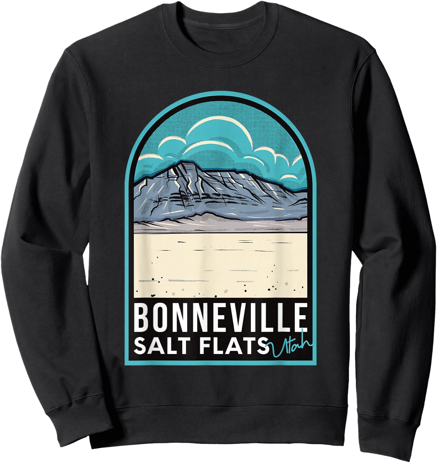 Bonneville Salt Flats Utah Sweatshirt - Sweatshirt | Black
