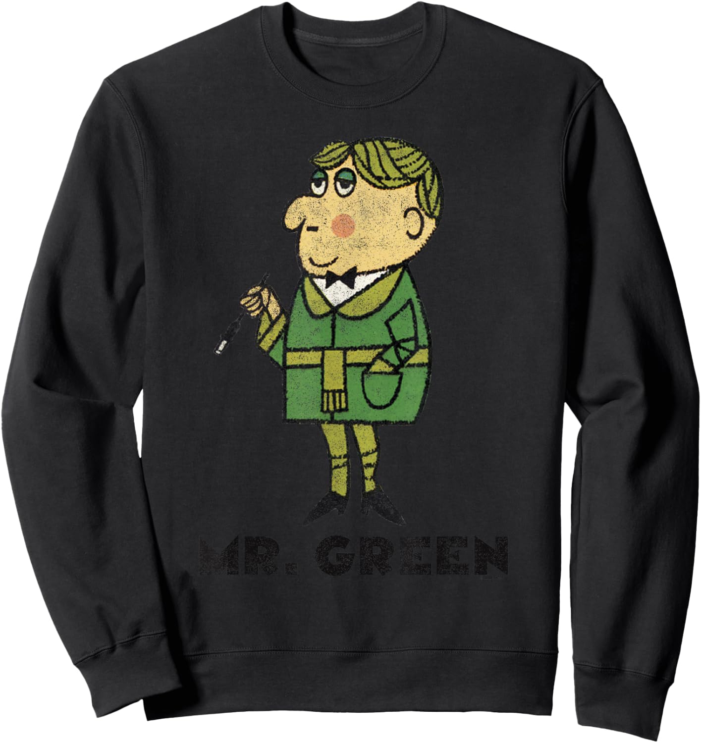 Clue Retro Mr. Green Portrait Sweatshirt - Sweatshirt | Black