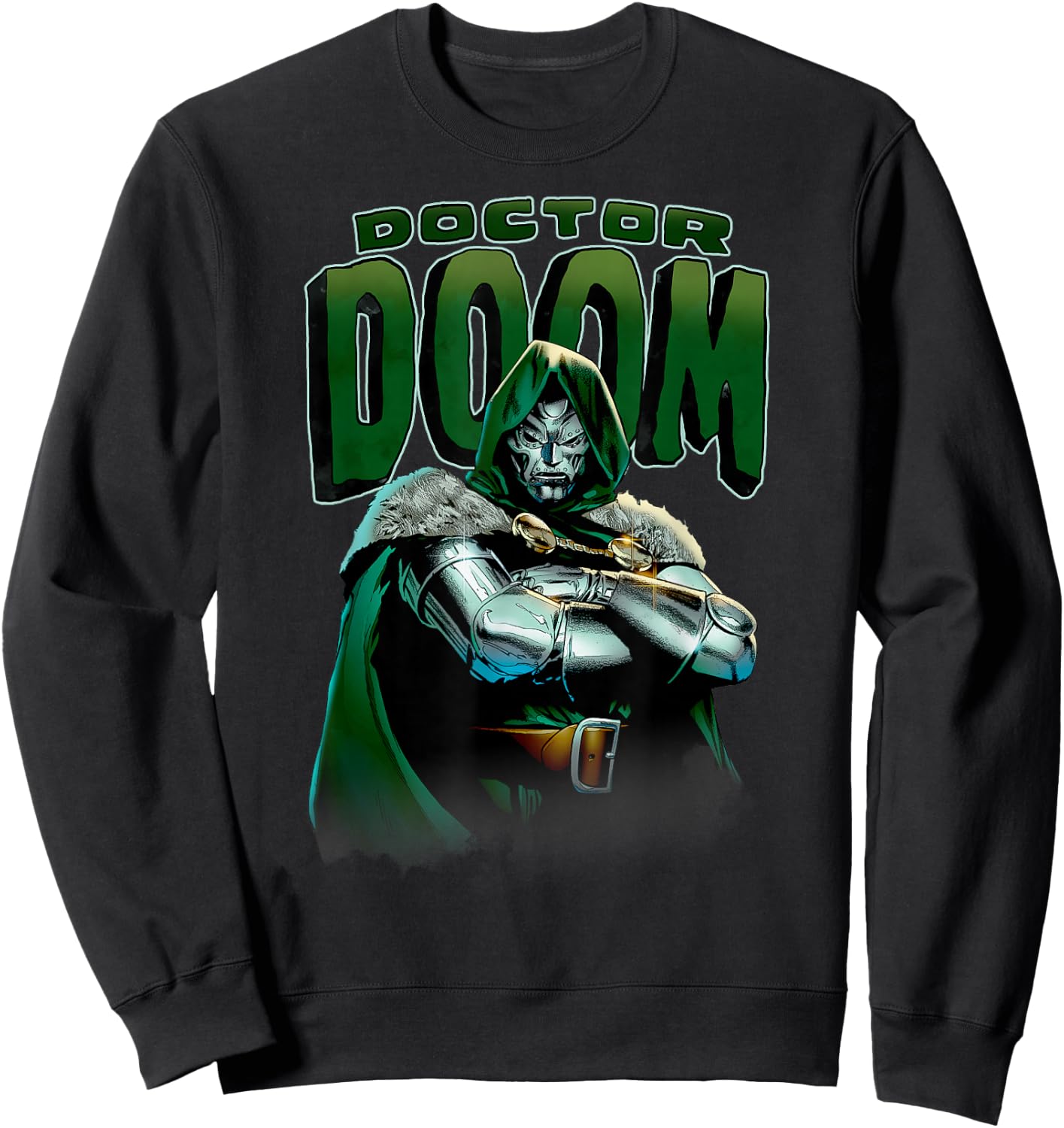 Marvel Fantastic Four Doctor Doom Crossed Arms Portrait Sweatshirt - Sweatshirt | Black