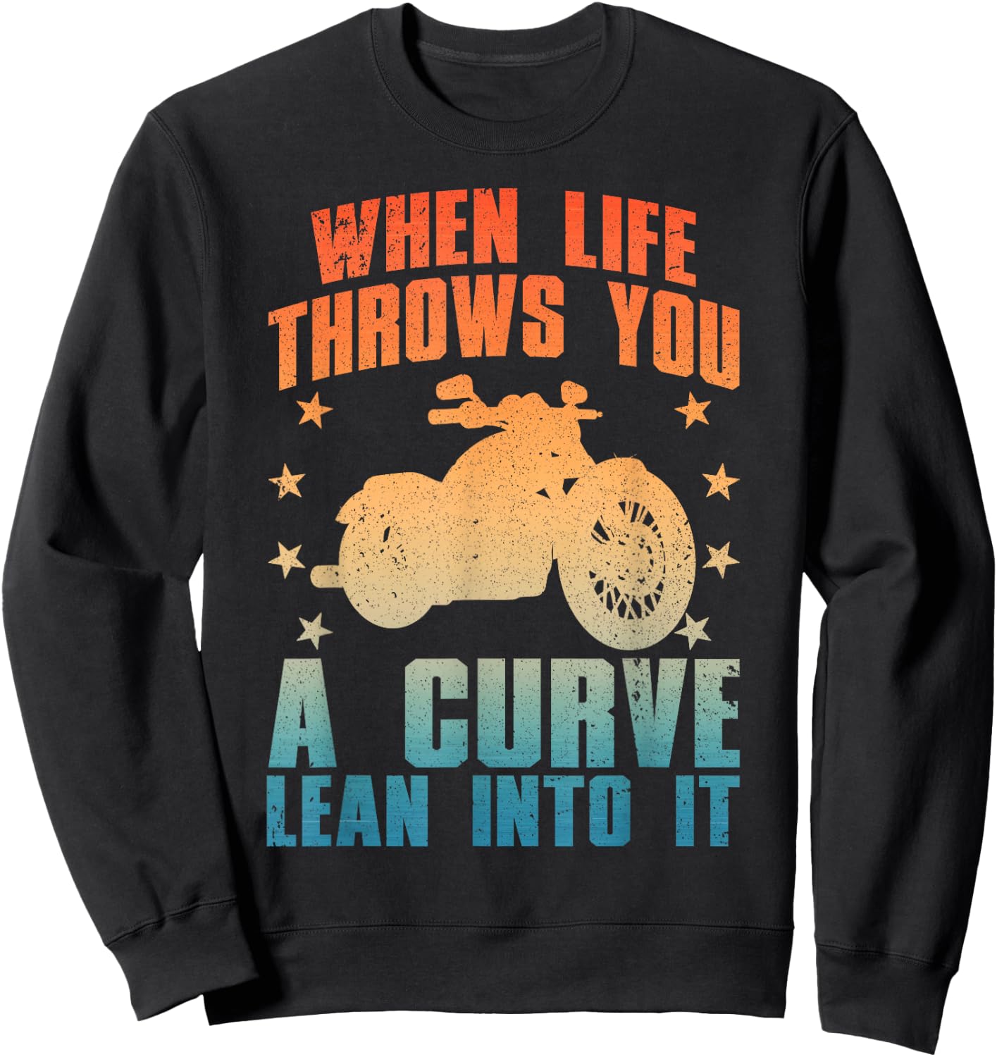 Funny Motorcycle Racer Design Women Motorcycle Lover Sweatshirt - Sweatshirt | Black