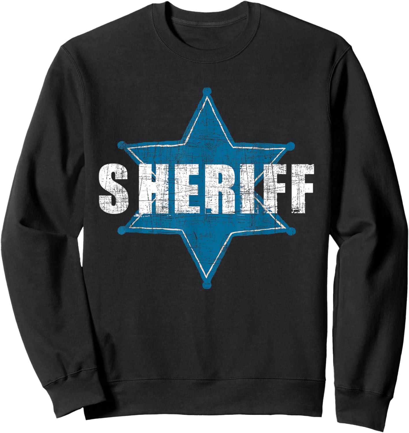 Sheriff - Law Enforcement Personnel Police Blue Line Support Sweatshirt - Sweatshirt | Black