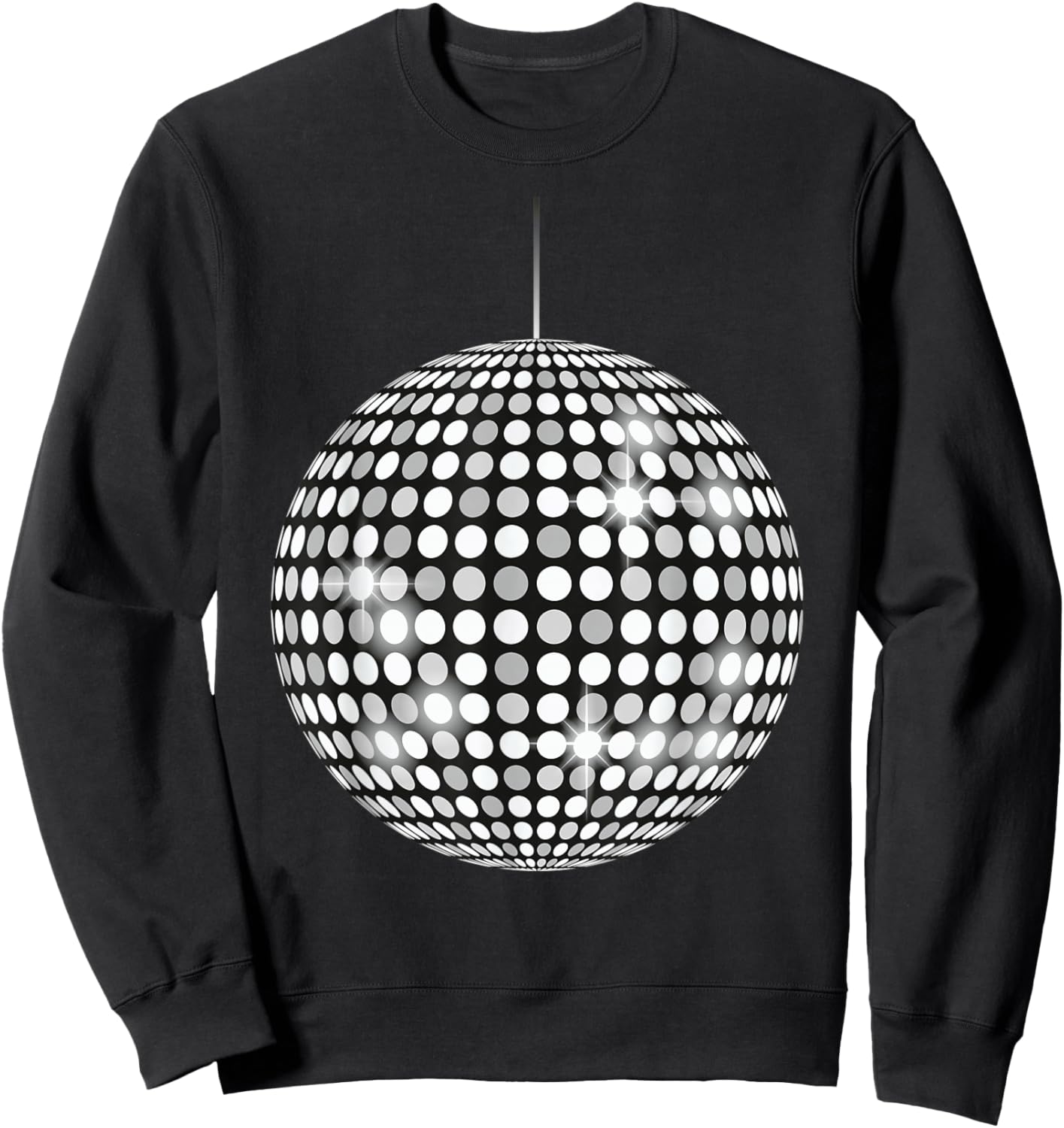 70's 80's Vibe Party Disco Ball Music Lovers Sweatshirt - Sweatshirt | Black