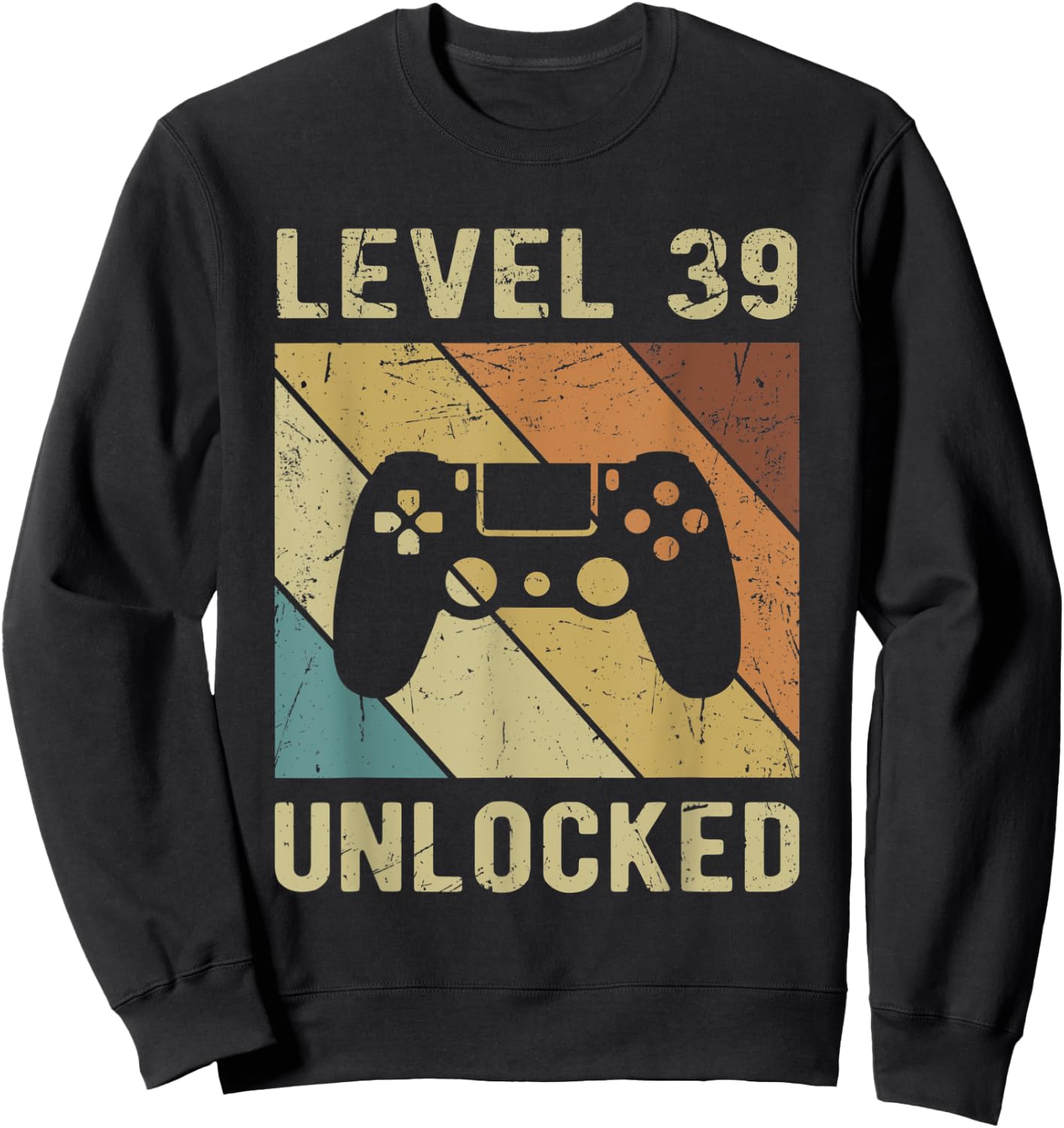 Level 39 Unlocked birthday decoration Funny Video Gamer Gift Sweatshirt - Sweatshirt | Black