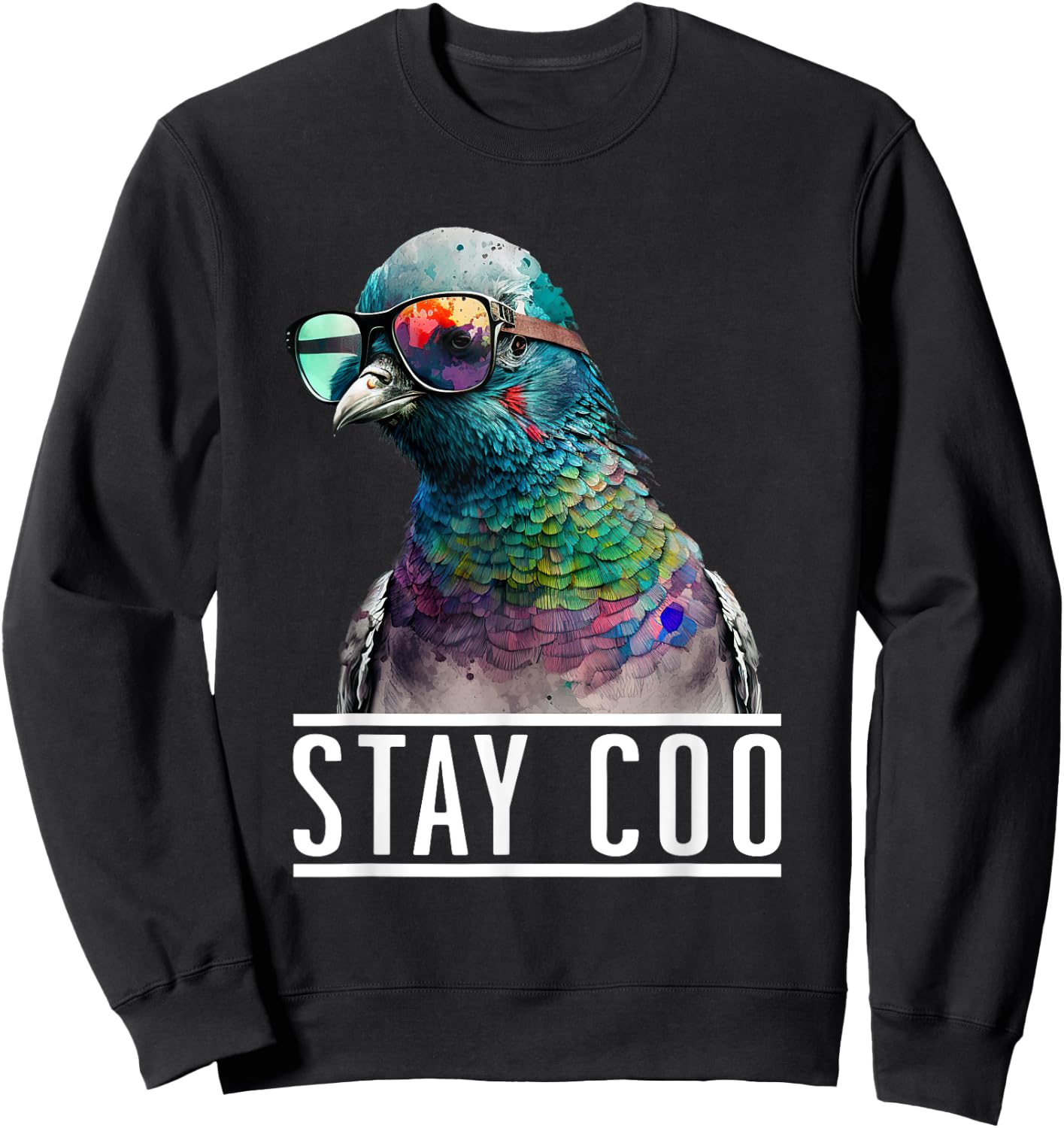 Stay Coo - Pigeon Lover, Animal Lover, Birds Owner Sweatshirt - Sweatshirt | Black
