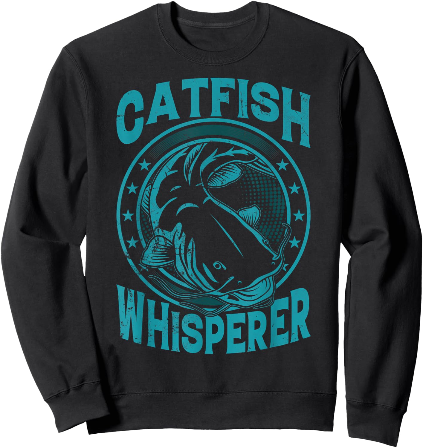 Catfish Whisperer Funny Catfish Fishing Sweatshirt - Sweatshirt | Black