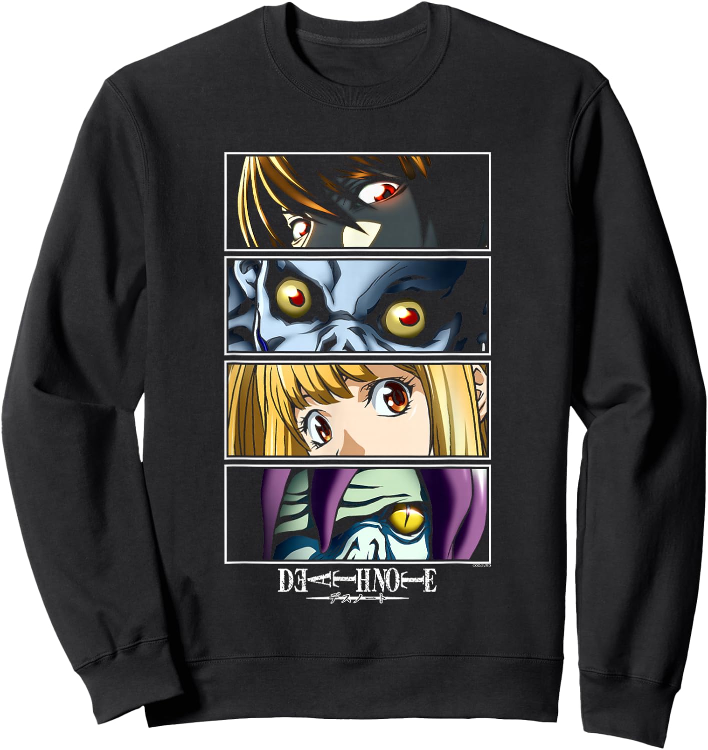 Death Note Close Up Character Eyes Anime Sweatshirt - Sweatshirt | Black