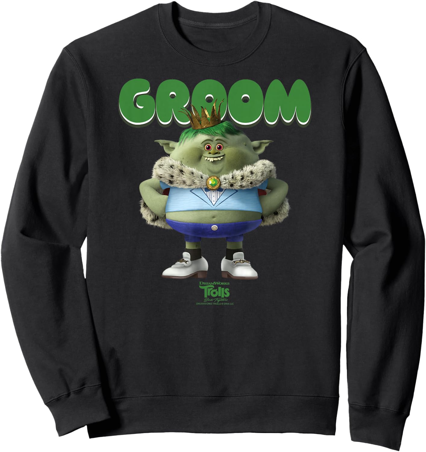 DreamWorks Trolls Band Together King Gristle Sweatshirt - Sweatshirt | Black