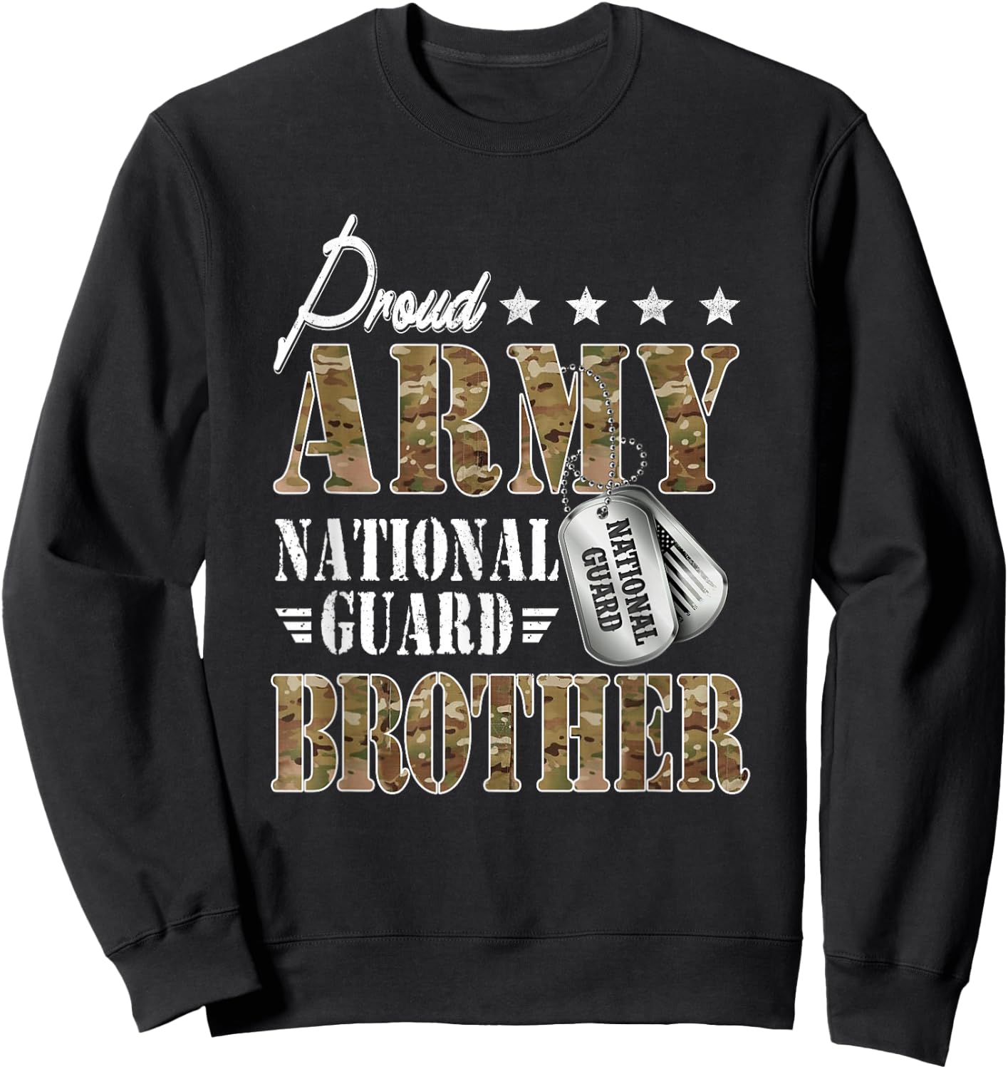 Proud Army National Guard Brother National Guard Graduation Sweatshirt - Sweatshirt | Black