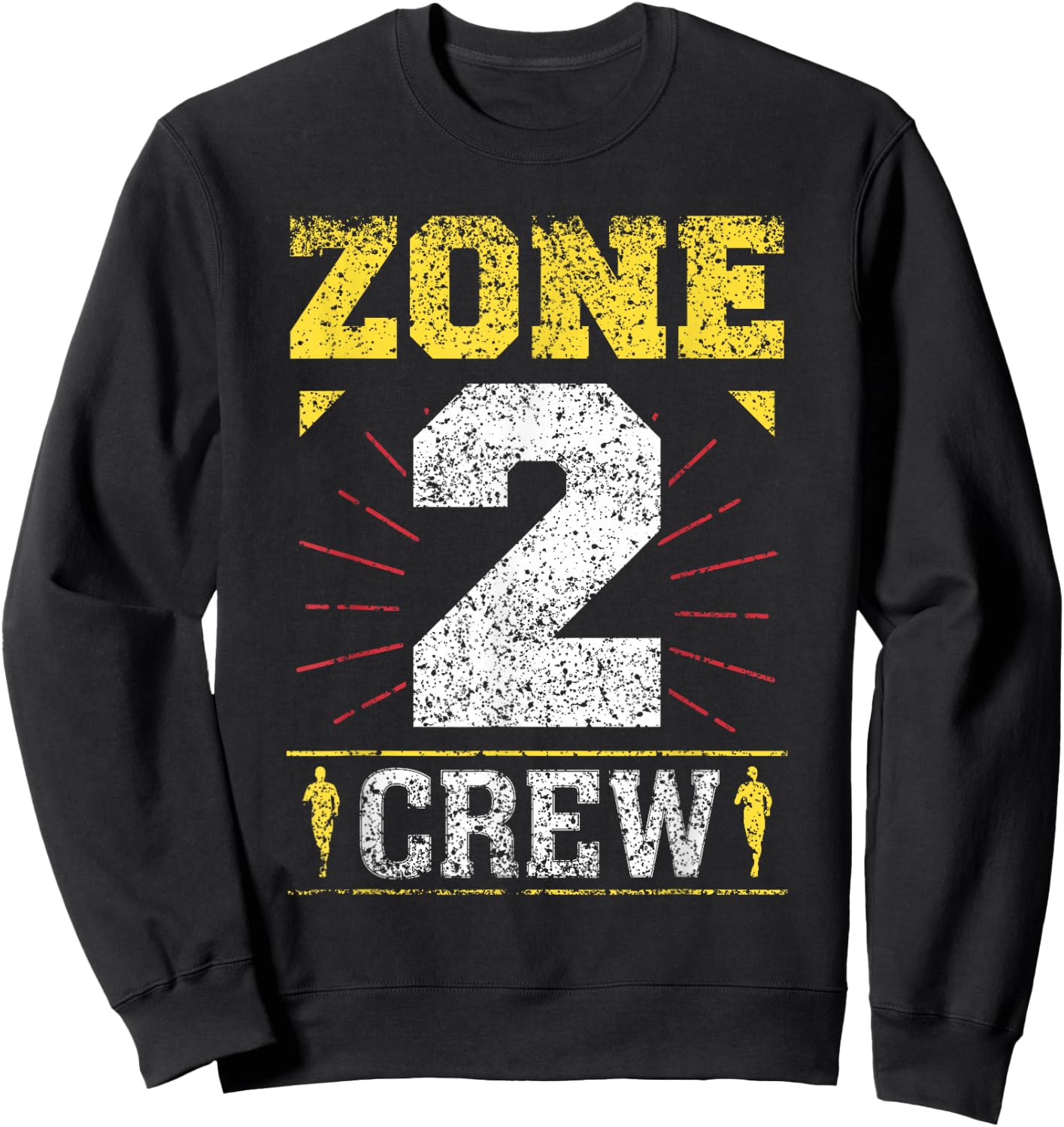 Zone 2 Crew Sport Fitness Training Cardio Zone 2 Sweatshirt - Sweatshirt | Black