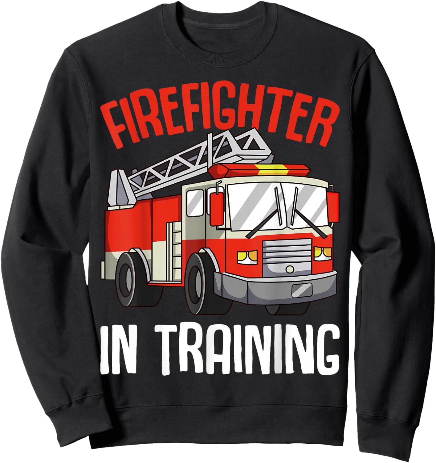 Firefighter in Training Fireman Firefighting Boys Kids Sweatshirt - Sweatshirt | Black