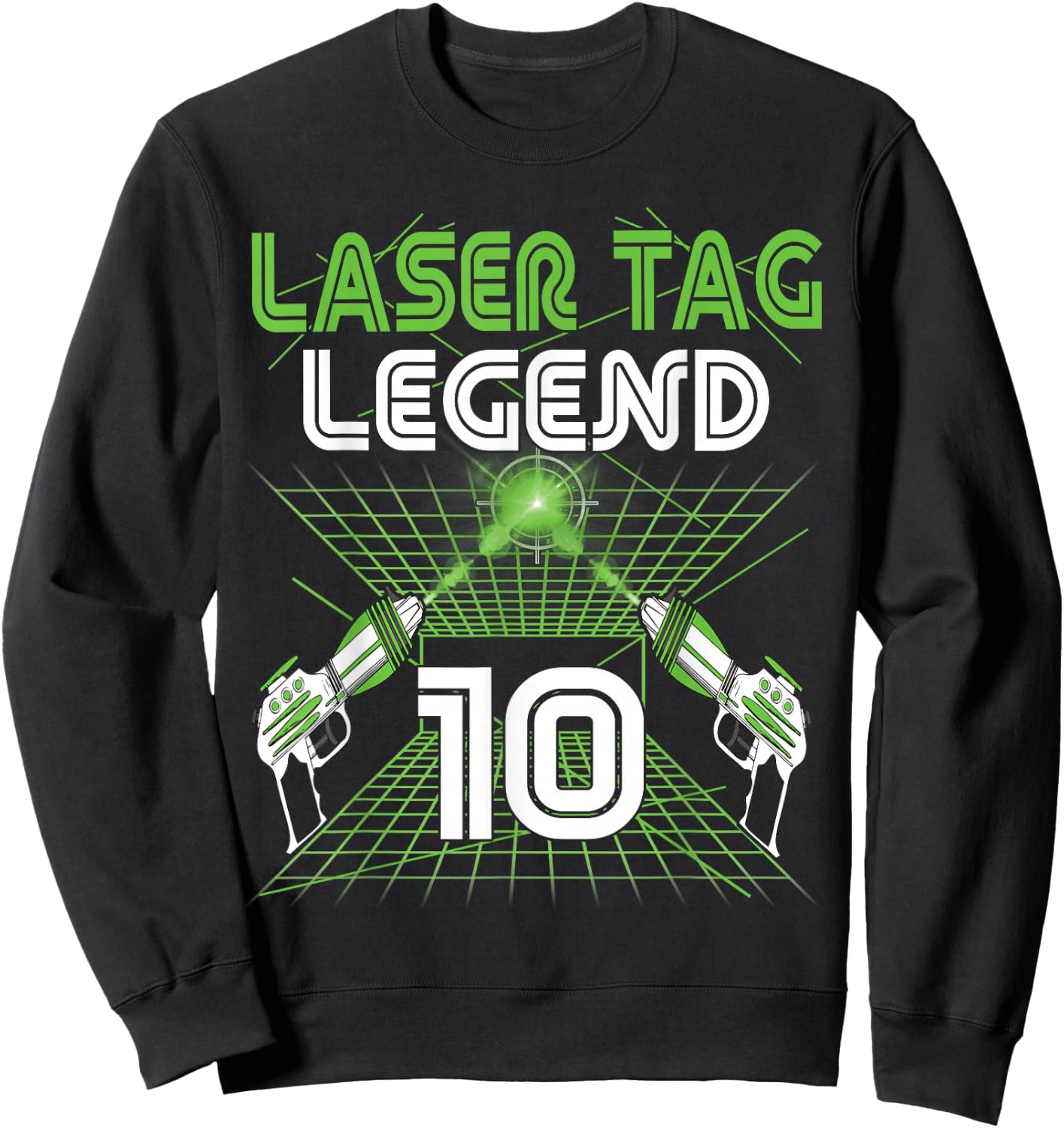 Lasertag Birthday Party - laser tag 10 years birthday Sweatshirt - Sweatshirt | Black