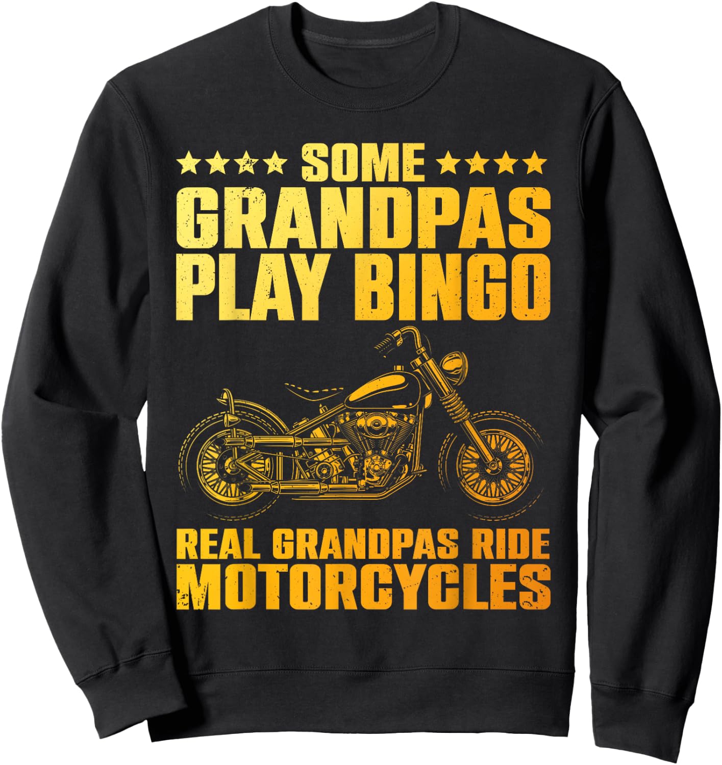 Funny Motorcycle For Grandpa Men Biker Motorcycle Rider Sweatshirt - Sweatshirt | Black