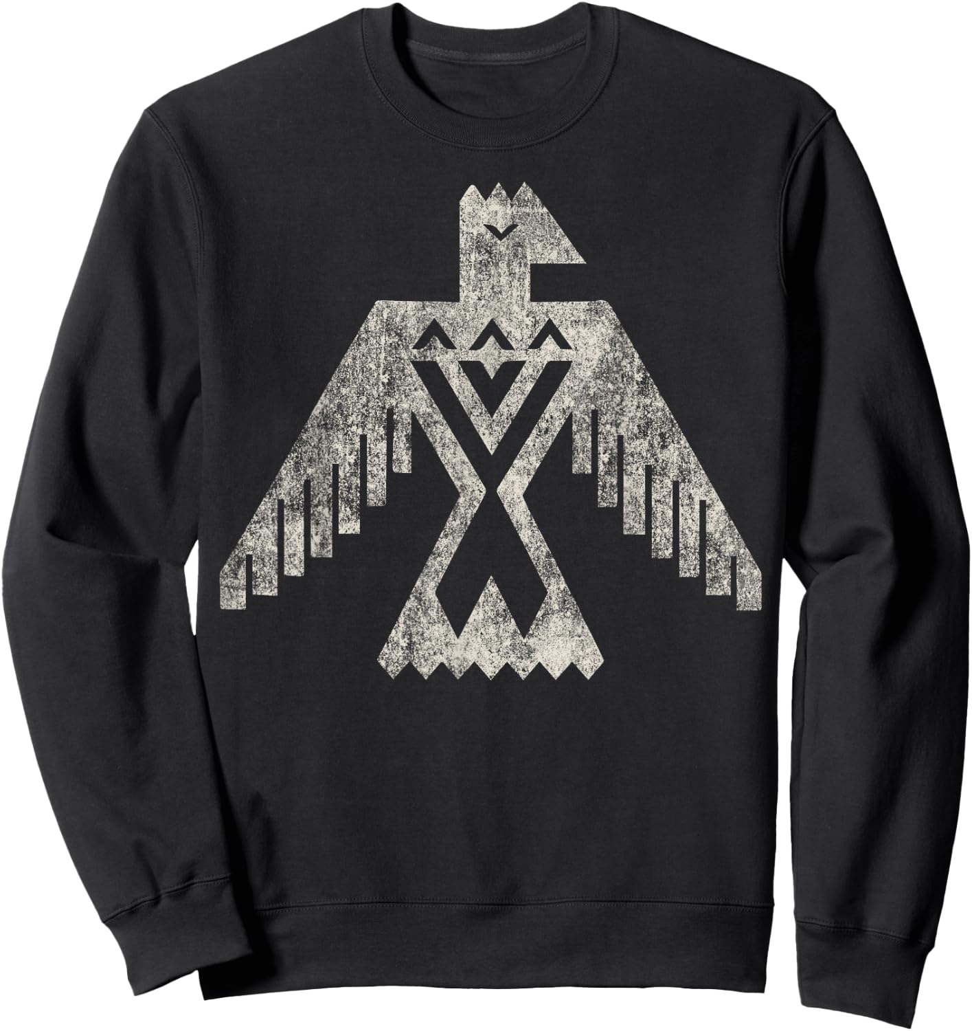 Native American Bird Vintage Thunderbird Design Eagle Sweatshirt - Sweatshirt | Black